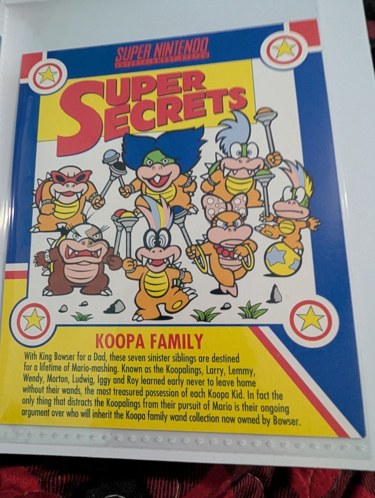 Super Mario Nintendo Secrets Pepsi Cards Complete Set In Notebook. Rare