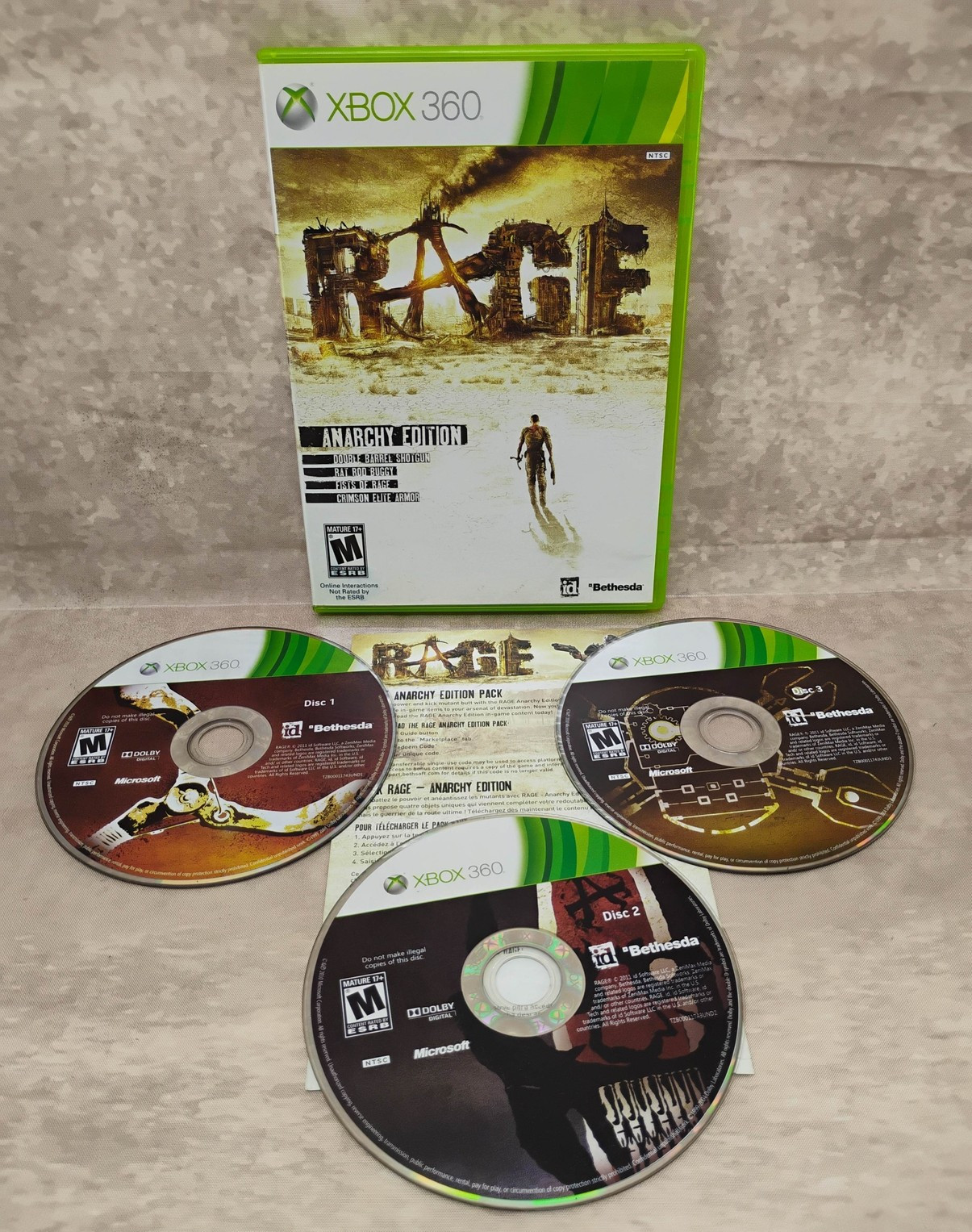 Rage [Xbox 360] *No Manual & Refurb Discs* Games