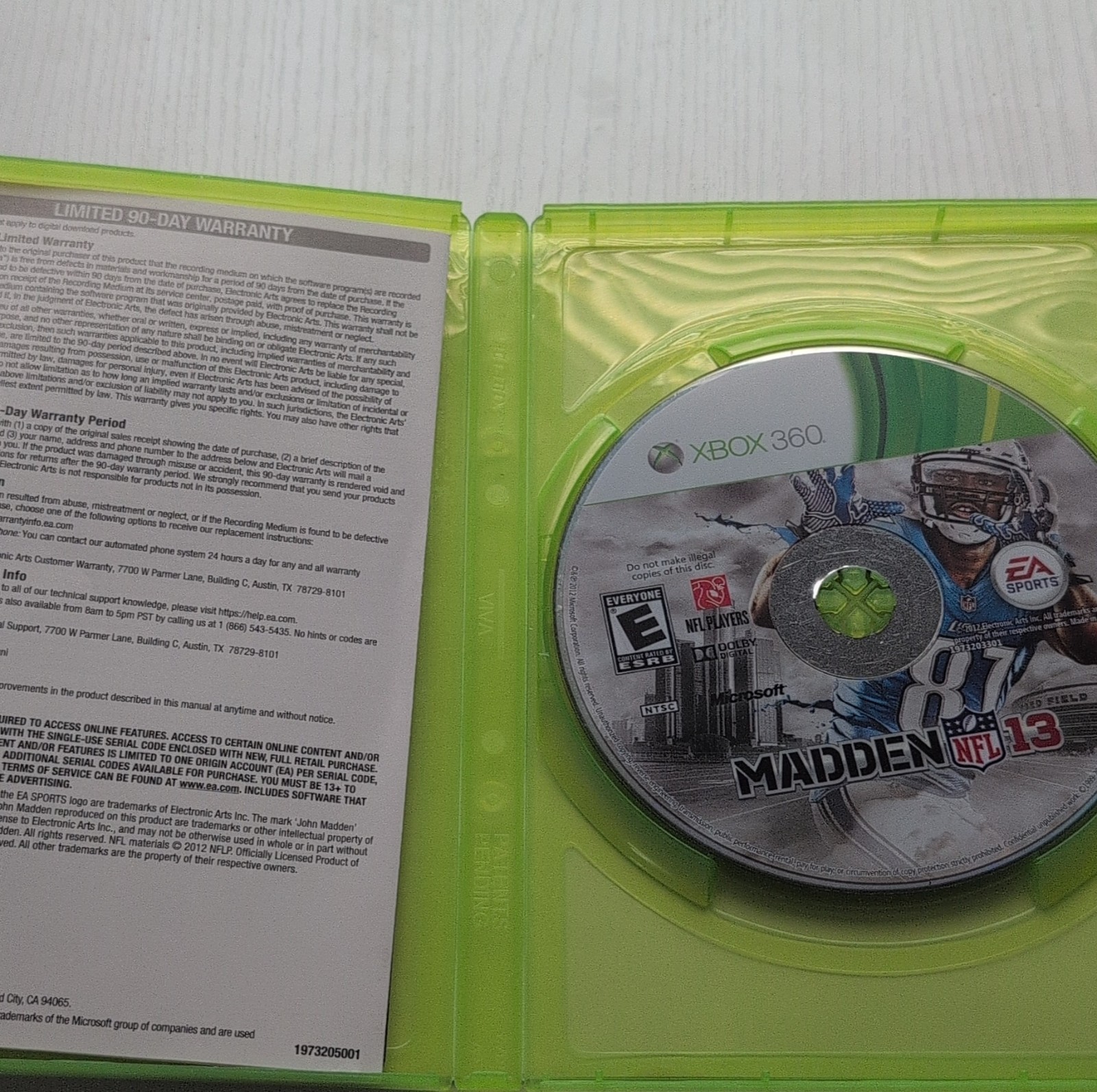 EA Sports Madden NFL 13 Xbox 360 Better with Kinect Sensor E Everyone NTSC-U/C
