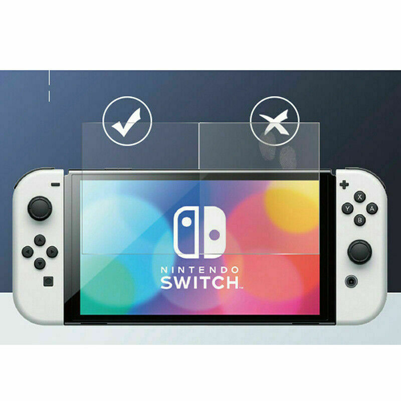 2x Screen Protector For Nintendo Switch OLED 2021 Clear Tempered Glass Film