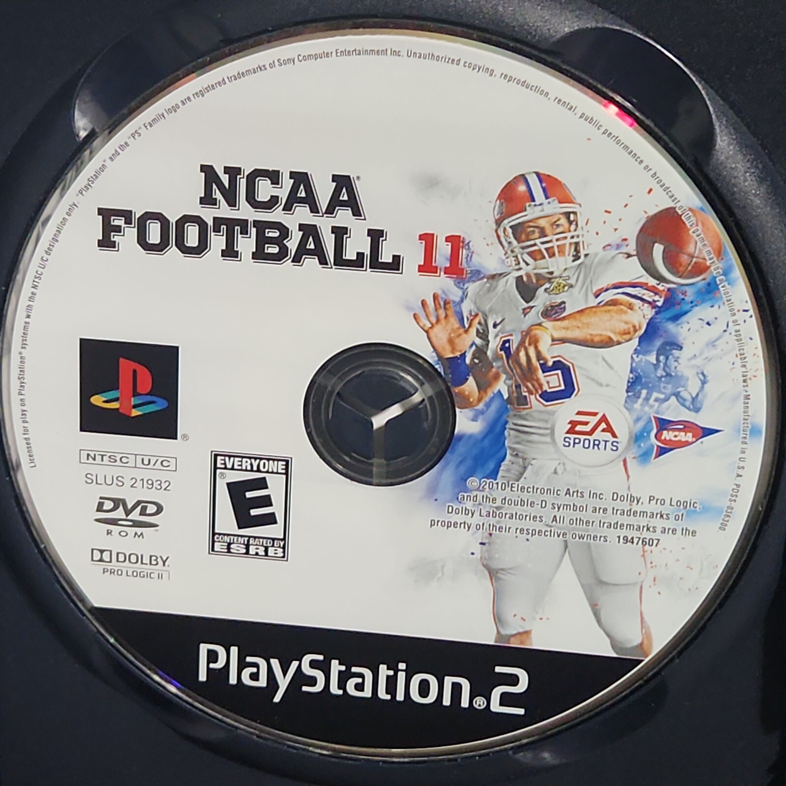 NCAA Football 11 PlayStation 2 PS2 Complete Tim Tebow Cover
