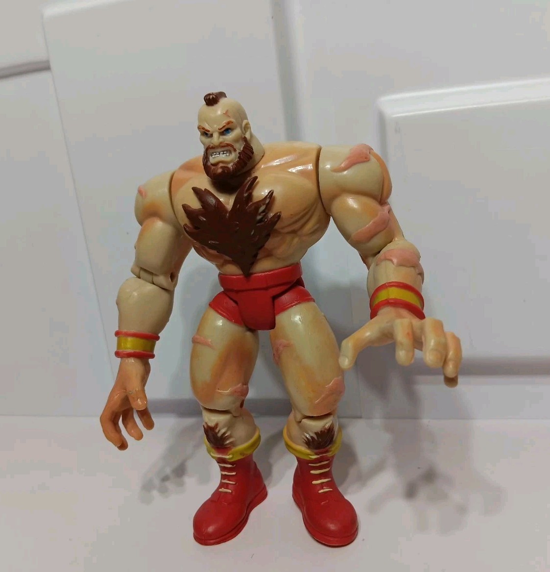 Marvel Toy Biz 1998 Capcom X-Men vs Street Fighter Zangief 5.5″ Figure Red