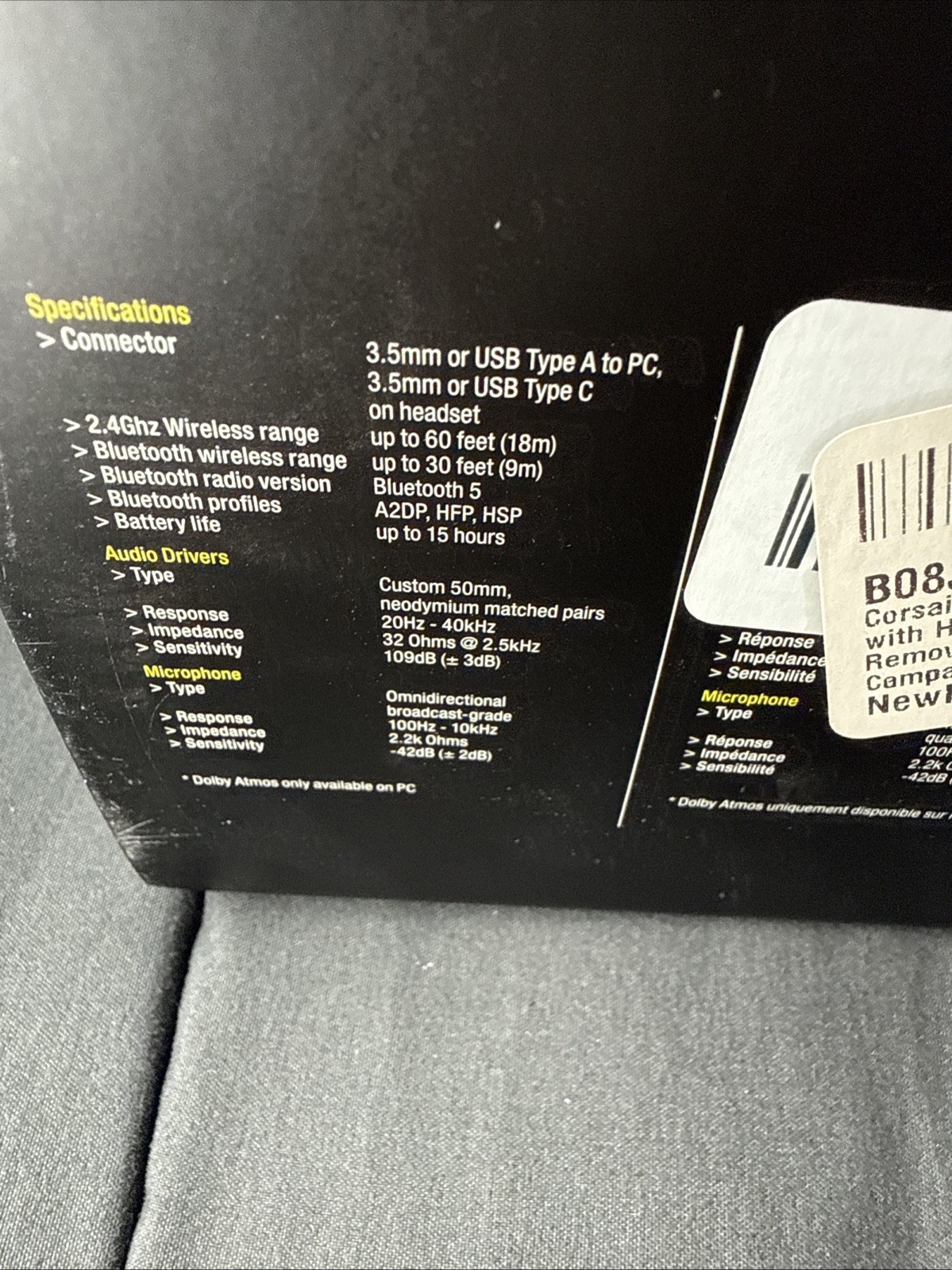 CORSAIR VIRTUOSO RGB WIRELESS XT Bluetooth Gaming Headset for PS5/Xbox/PC. New