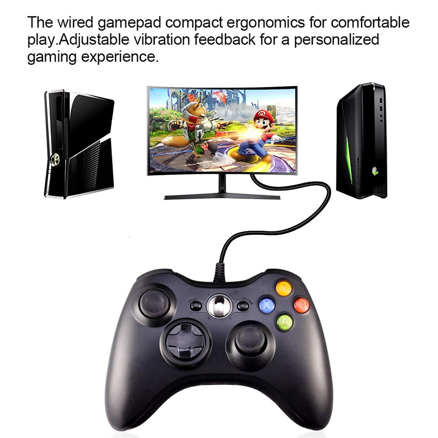 Wired USB Game Controller Joystick for Microsoft Xbox 360 PC Windows XP 7 8 10