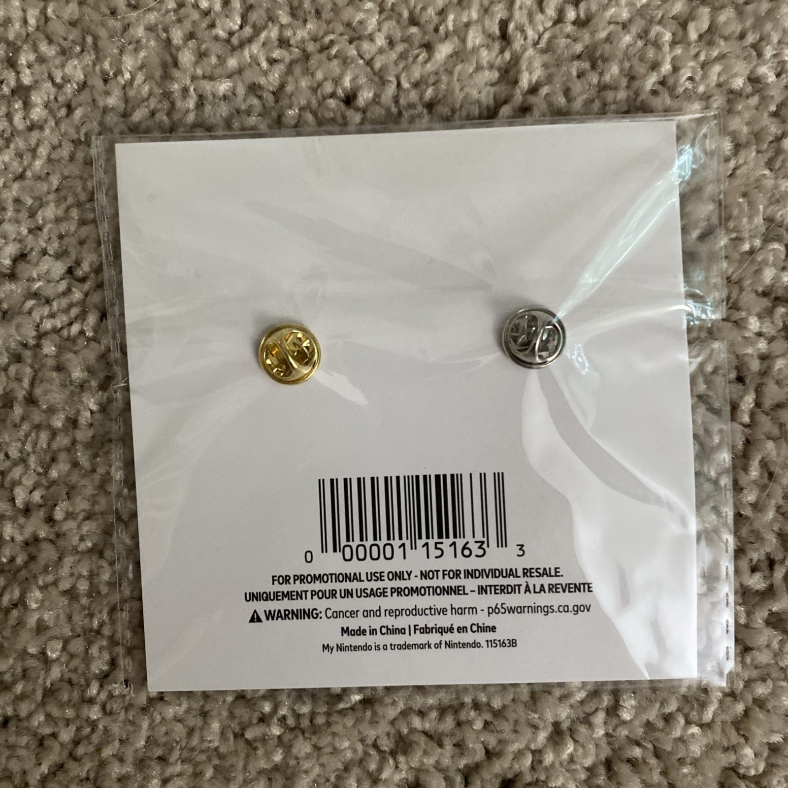 My Nintendo Rewards Exclusive Platinum Point and Gold Point Coins Pin Set NEW