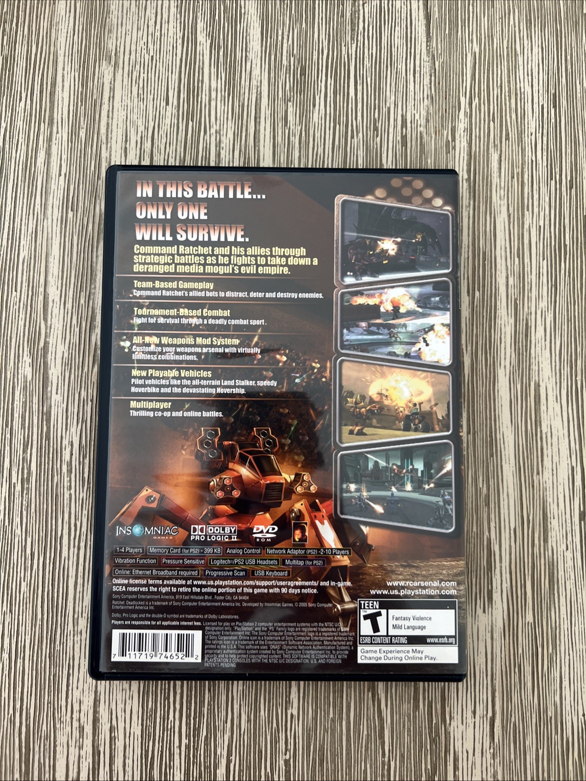 Ratchet Deadlocked (Sony PlayStation 2, PS2, 2005) Missing Manual