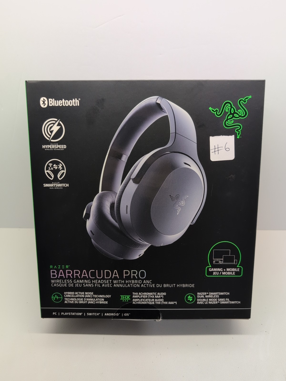 Razer Barracuda Pro Wireless Gaming Headset for PC/Console Hybrid ANC W/ Box #6