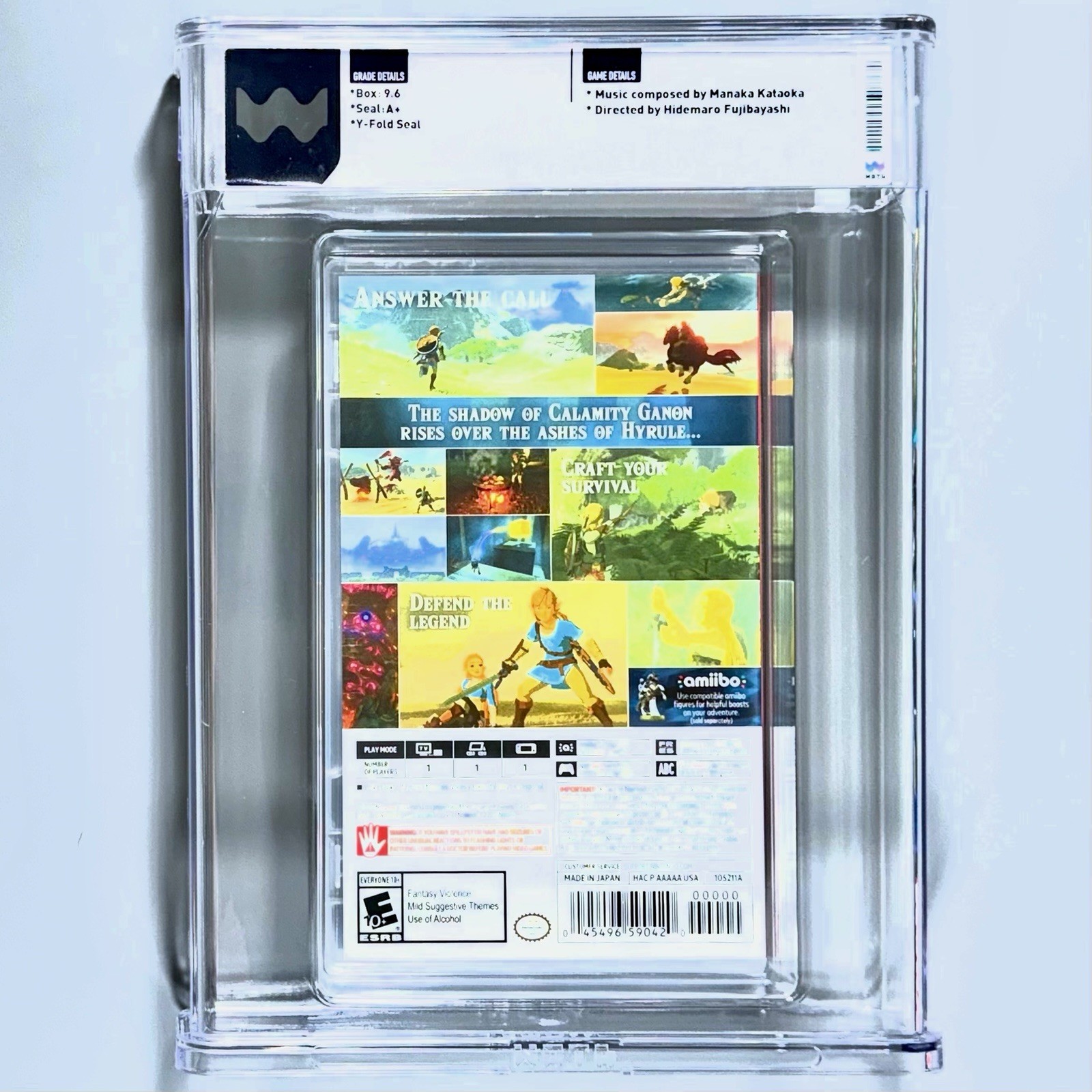 Legend of Zelda: Breath of the Wild Switch WATA 9.6 SEALED 1st Print 00000