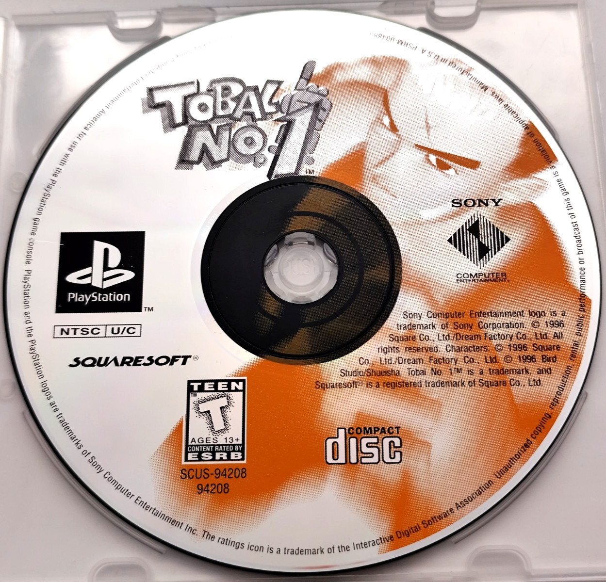 Tobal No. 1 (Sony PlayStation 1 PS1, 1996) *Disc Only* Tested & Cleaned!