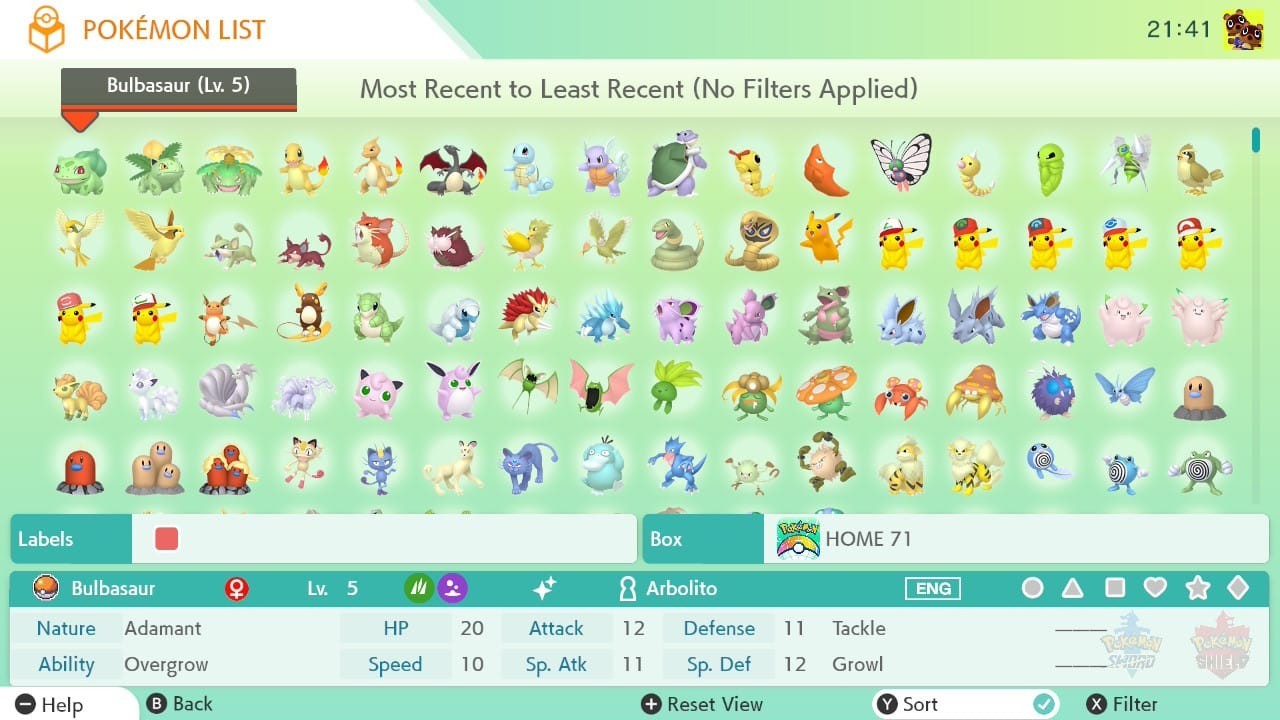 Pokémon HOME Gen 1-7 Shiny Living Dex All Pokedex up to Zeraora🔥Custom