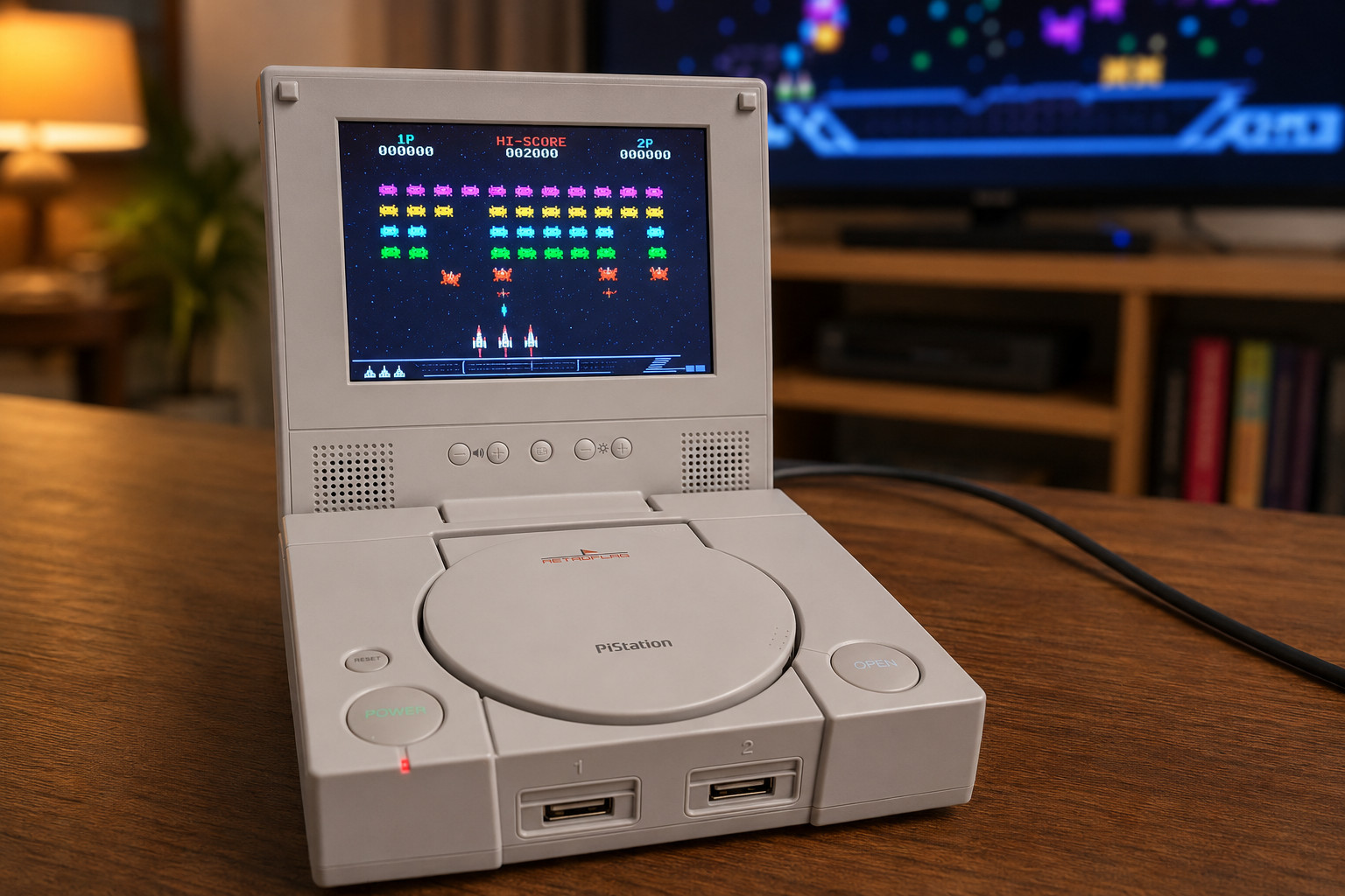 PiStation Retro Game System – Built-In Screen or HDMI Living Room Play