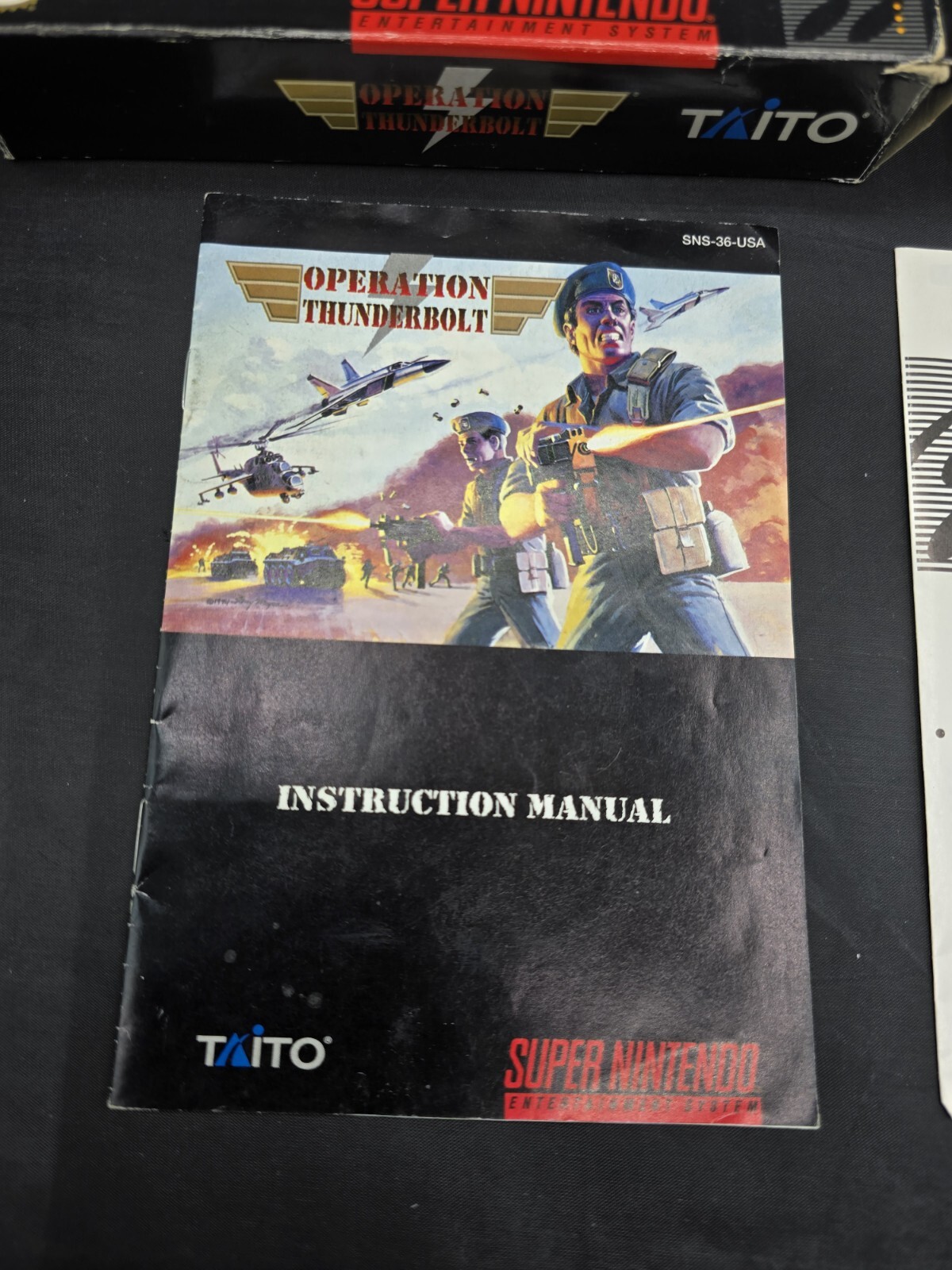 Operation Thunderbolt (Super Nintendo 1994) SNES Complete CIB Manual Authentic