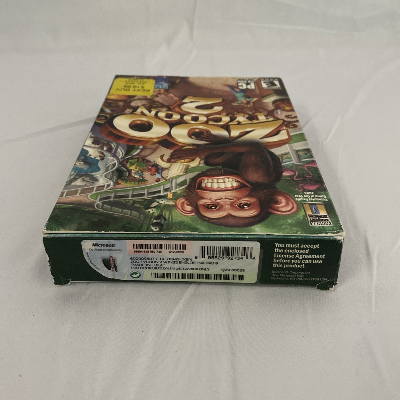 Zoo Tycoon 2 (PC, 2004) CD ROM Windows Computer Game – Microsoft – W Box/Manual
