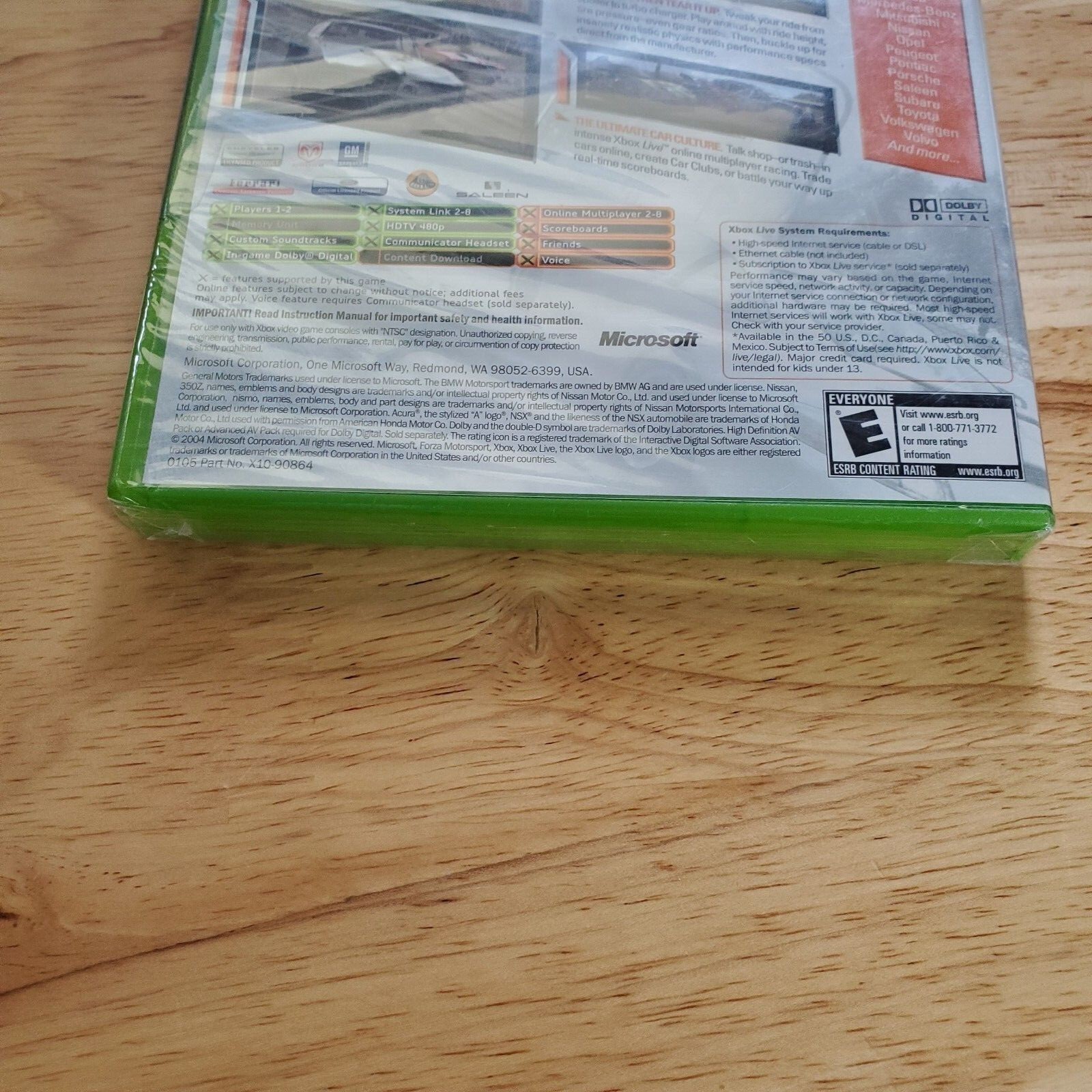 Forza Motorsport (Microsoft Xbox, 2005) BRAND NEW. See Condition notes