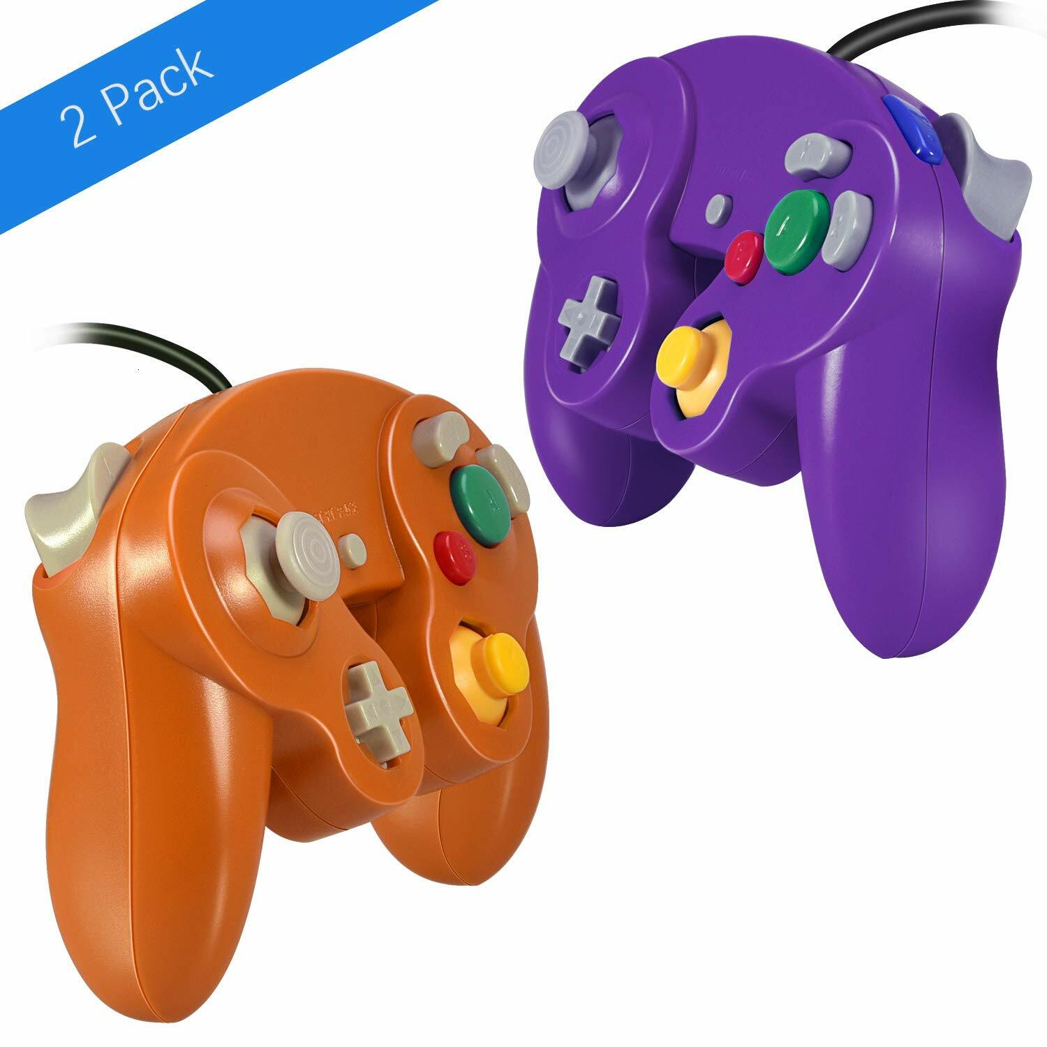2 Pack Wired NGC Controller Gamepad for Nintendo GameCube GC & Wii U Console USA