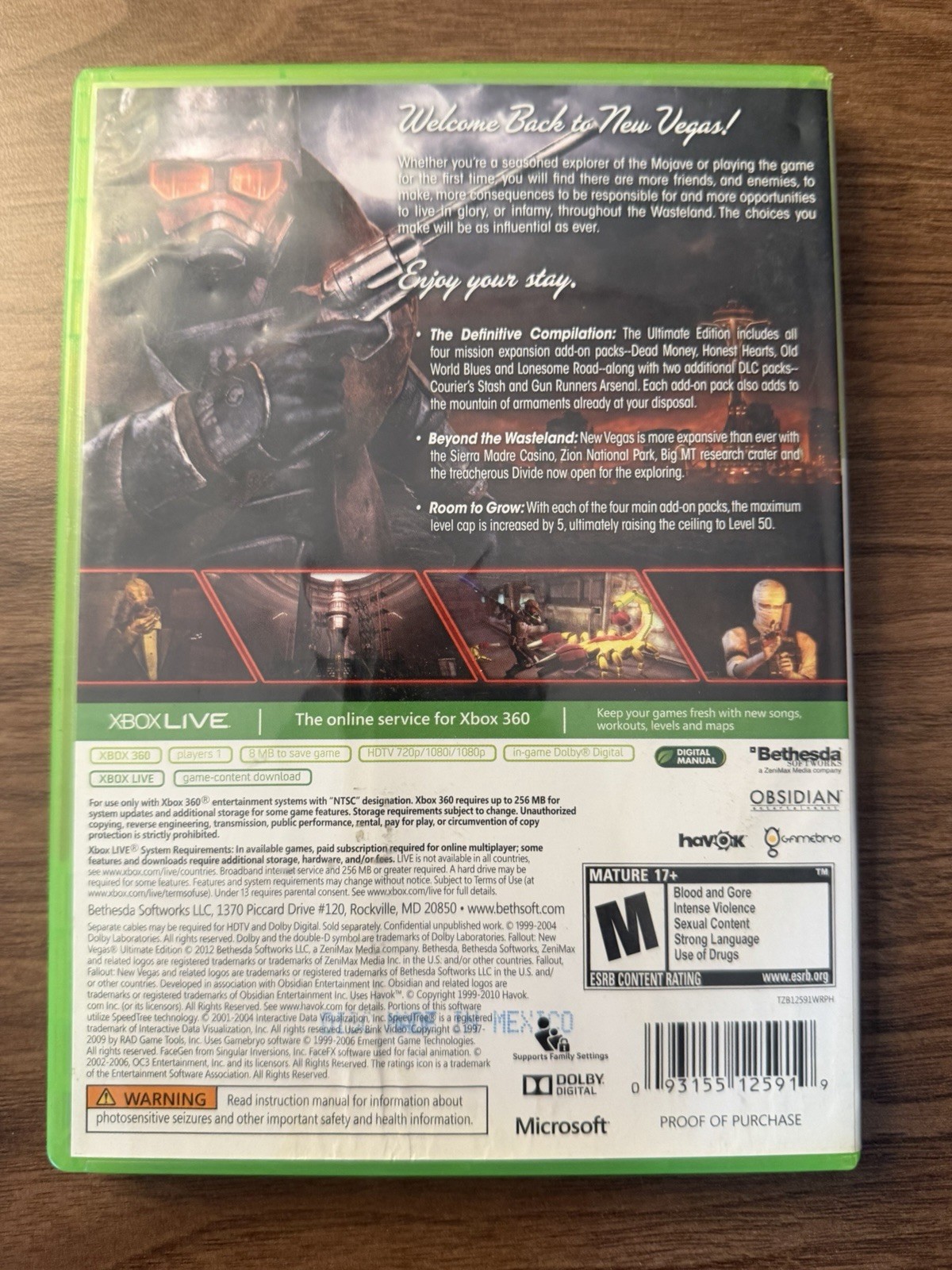 Fallout: New Vegas – Ultimate Edition (Xbox 360, 2012) w/ Manual – Nice Discs