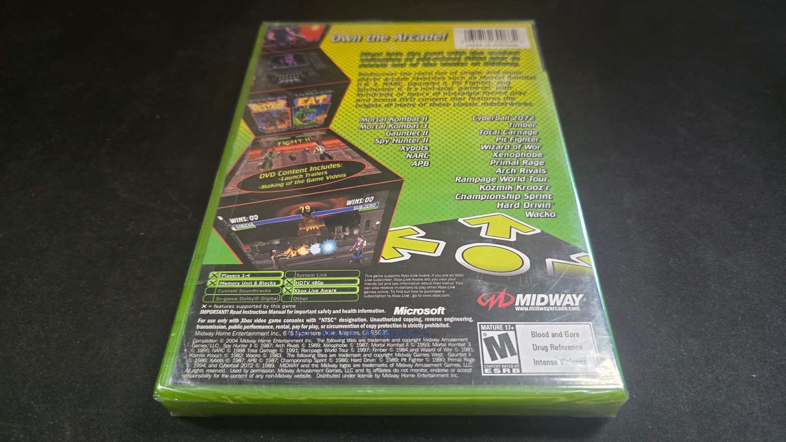 Midway Arcade Treasures 2 Black Label Midway Microsoft Xbox BRAND NEW SEALED!