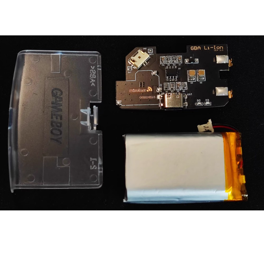 FunnyPlaying For Game Boy Advance Rechargeable Battery 1800mAh USB-C GBA