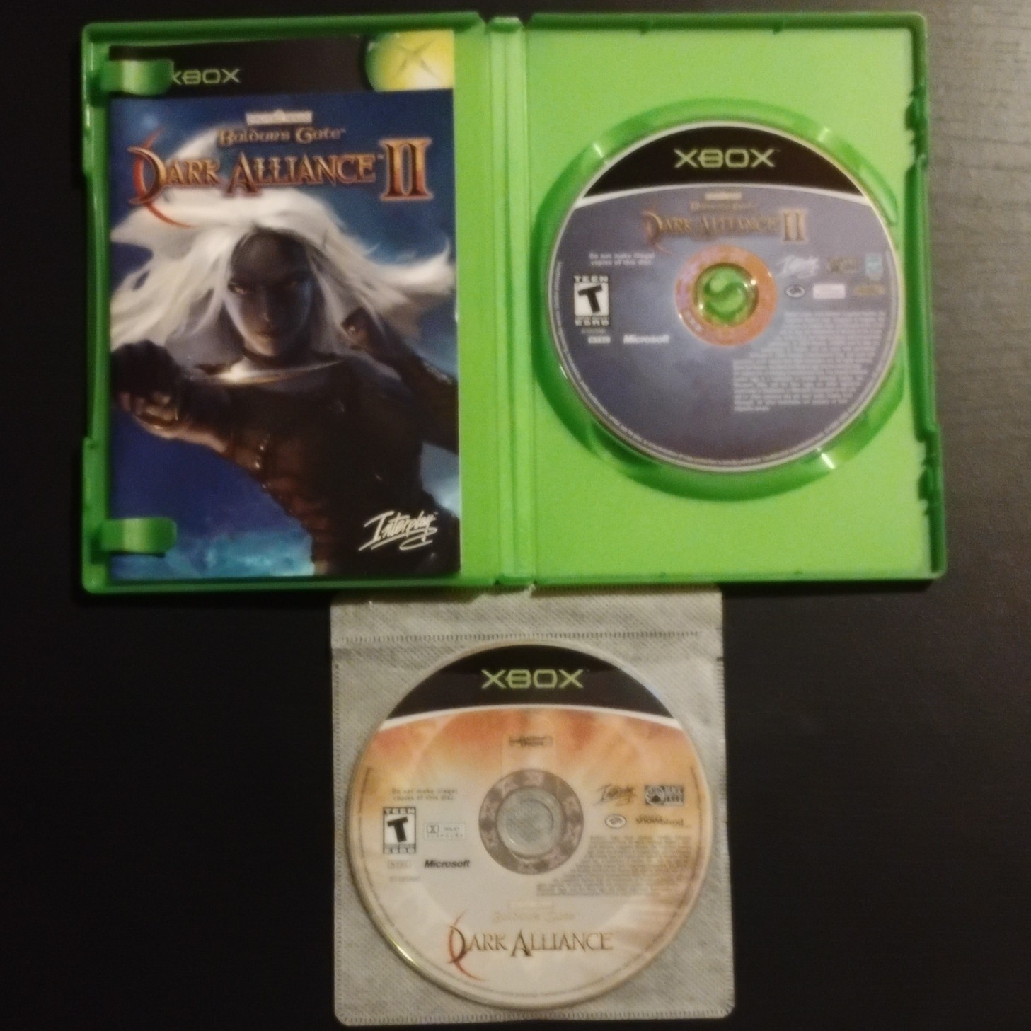Baldur’s Gate: Dark Alliance 1 & 2 Xbox Dungeon Crawler/Hack-and-Slash Games Lot