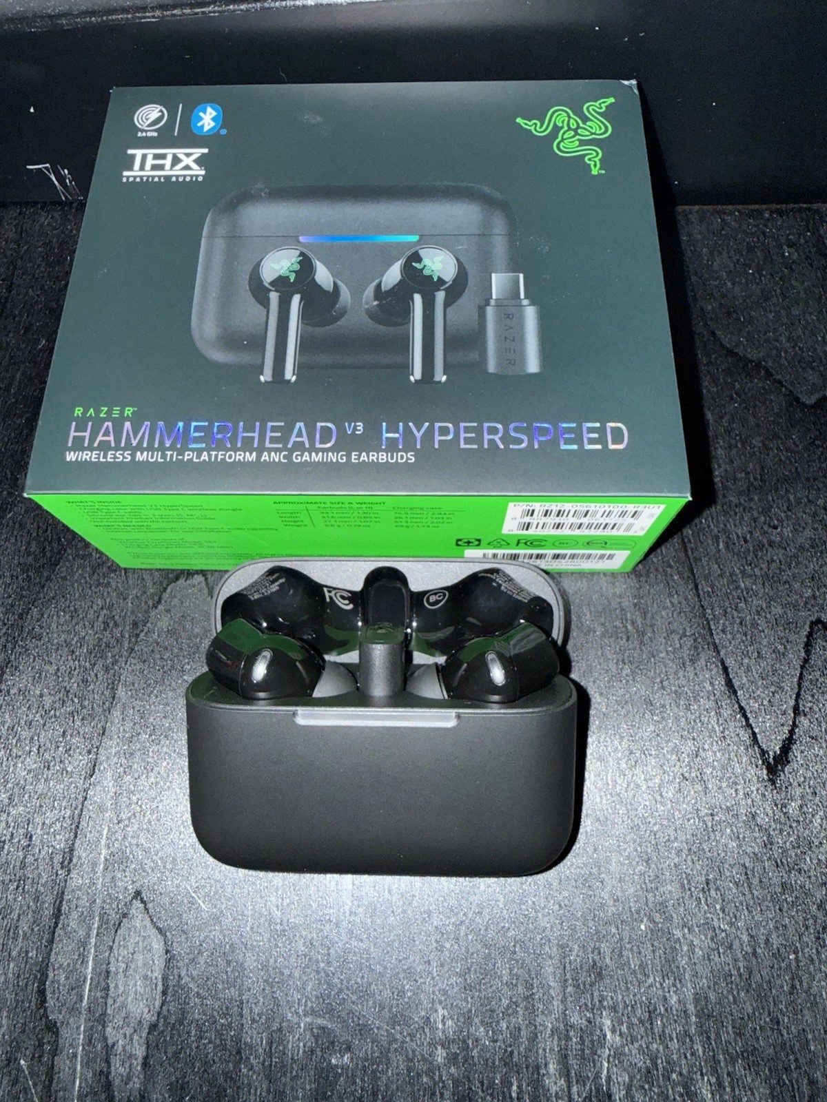 Razer Hammerhead V3 HyperSpeed Wireless Multi-Platform ANC In-Ear Earbuds