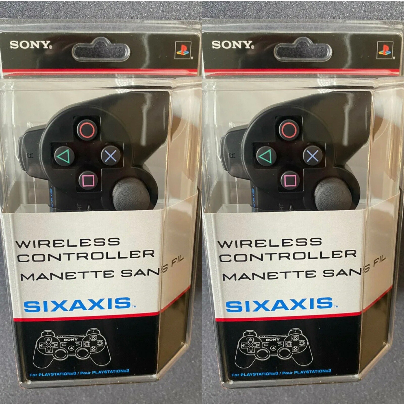 Lot (2) Sony Wireless PS3 Controller SIXAXIS Bluetooth 2-895-015-01 New
