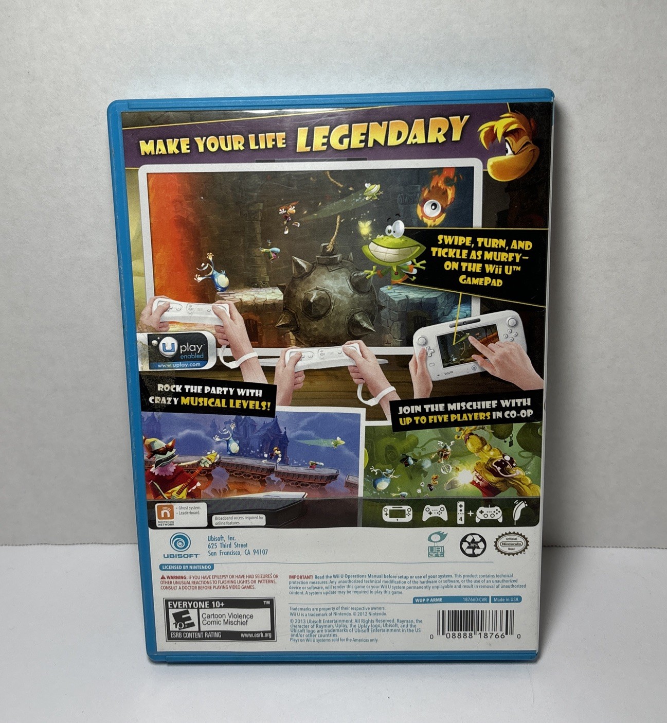 Rayman Legends (Nintendo Wii U, 2013) Video Game Tested Free Shipping