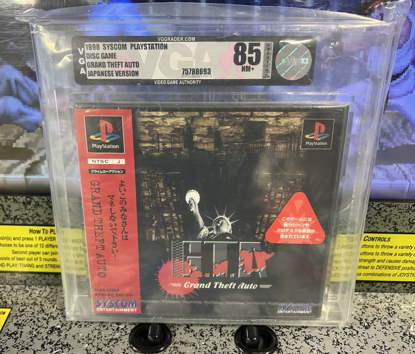 1998 PS1 Grand Theft Auto GTA Japan Rare NTSC-J Factory Sealed VGA 85 NM+ POP #1