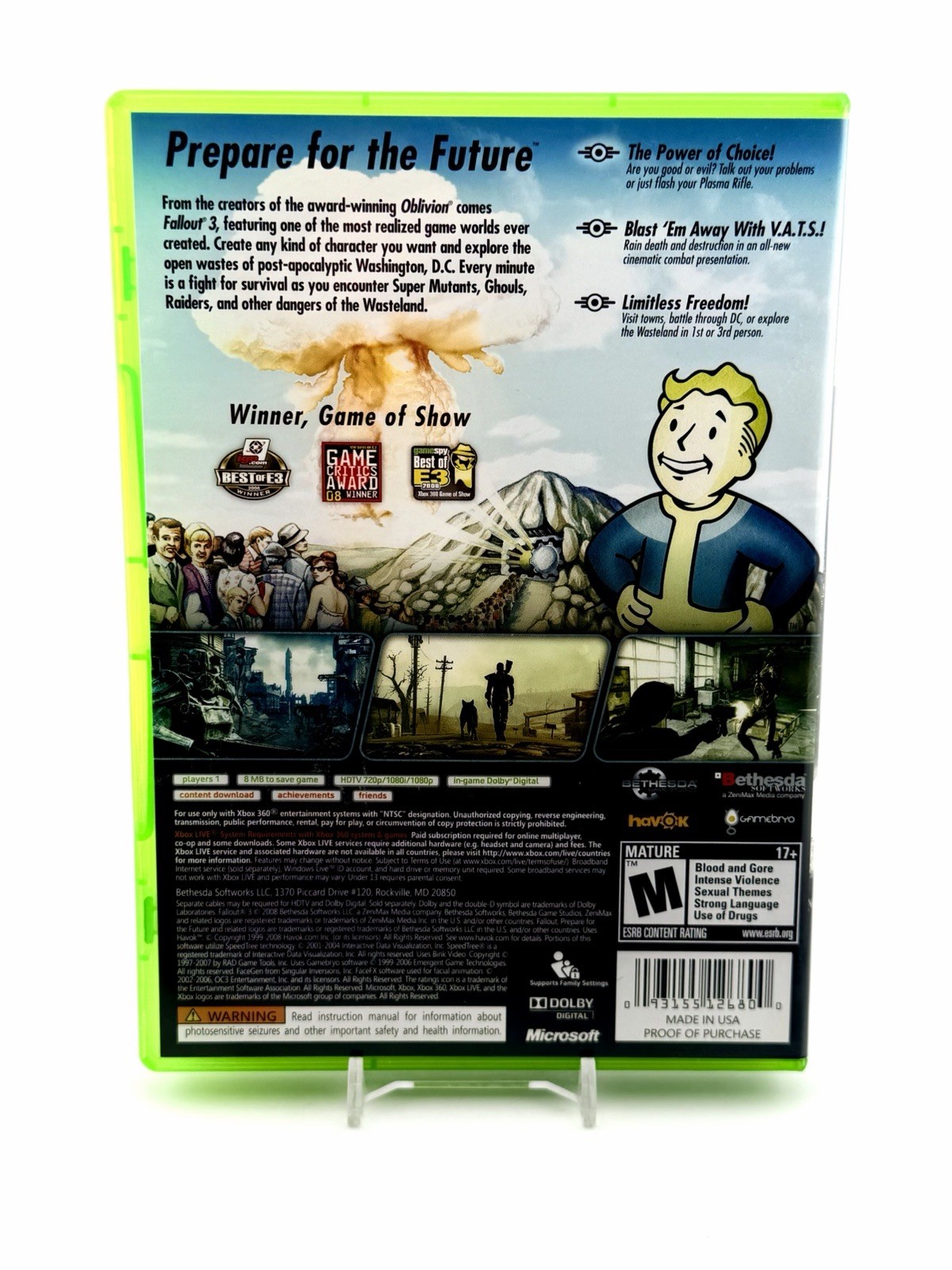 Fallout 3 Microsoft Xbox 360 Complete CIB Black Label – 1 Year Warranty