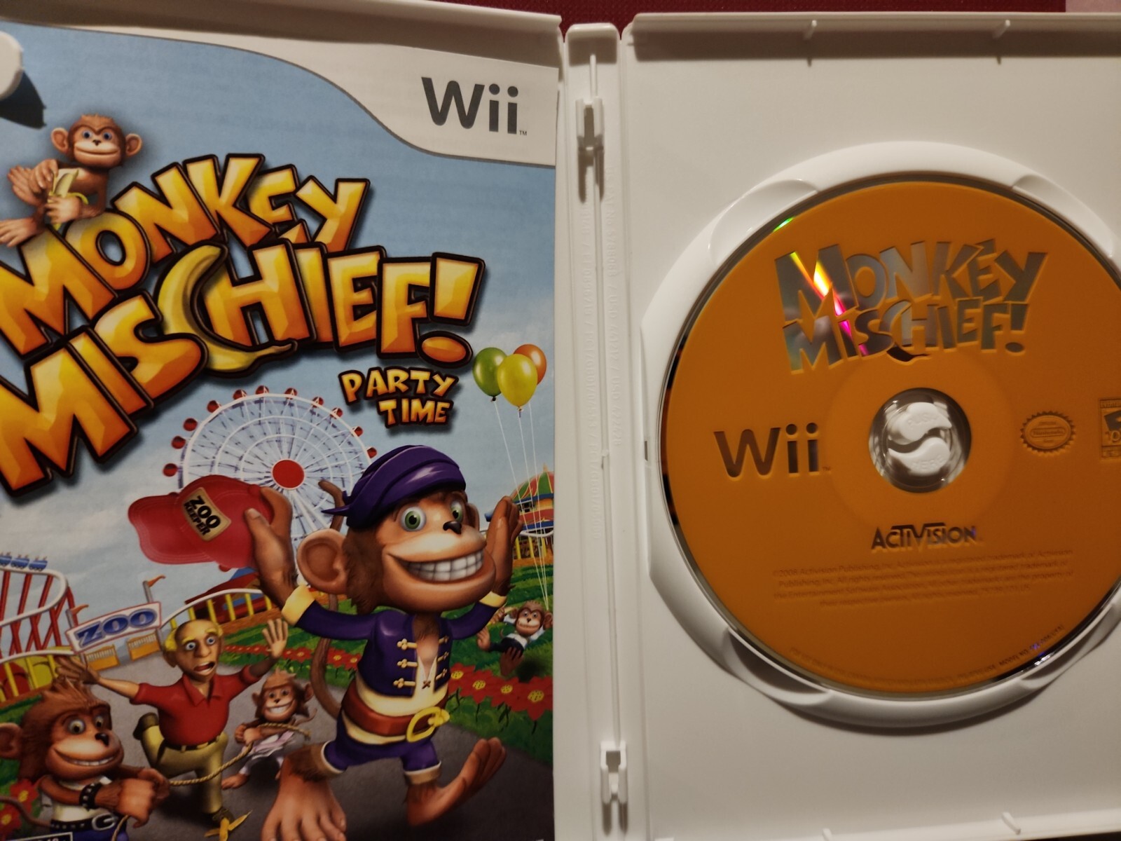 Monkey Mischief Party Time (Nintendo Wii, 2008) Complete and Tested
