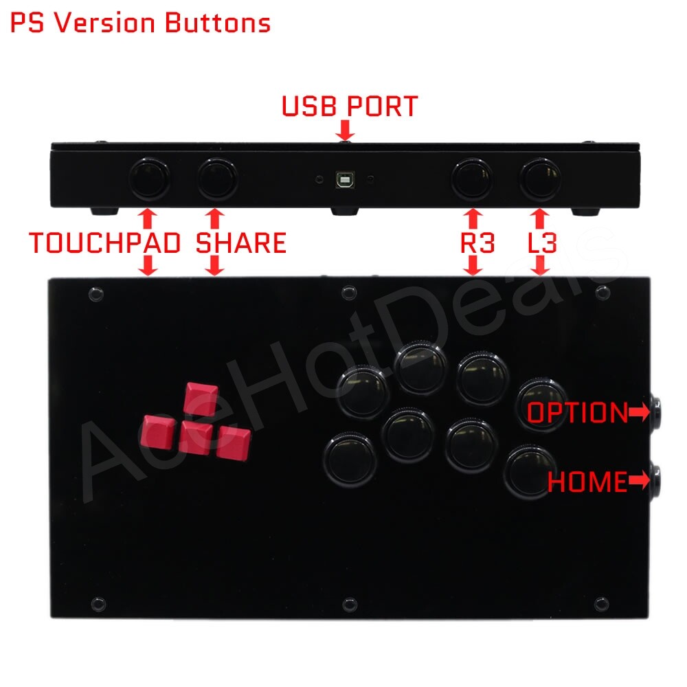 RAC-J800K Keyboard Button Arcade Joystick Game Controller PS5/PS4/PC Mixbox