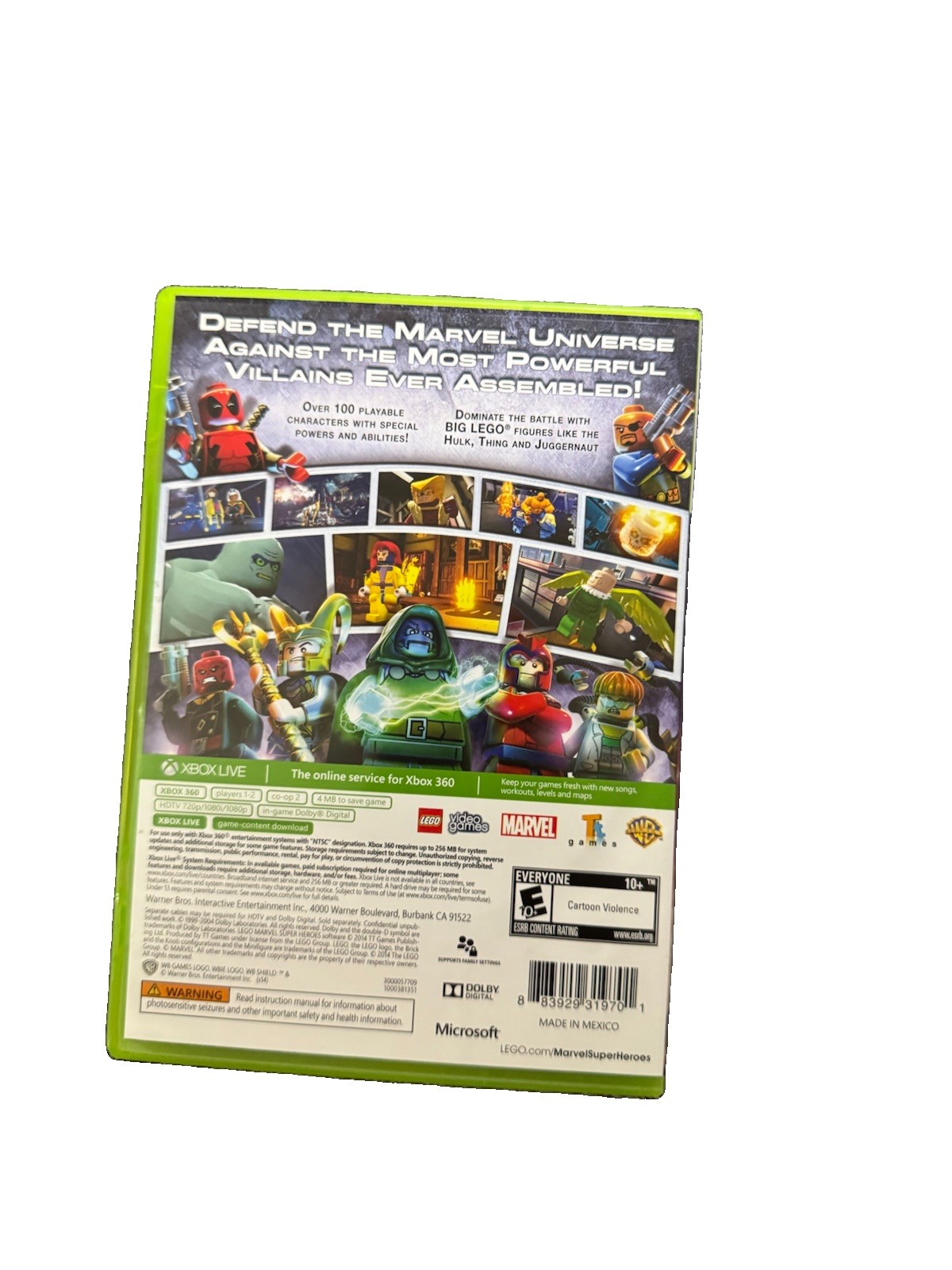 Warner Bros. LEGO Marvel Super Heroes Action Adventure Xbox 360 (pre-owned)