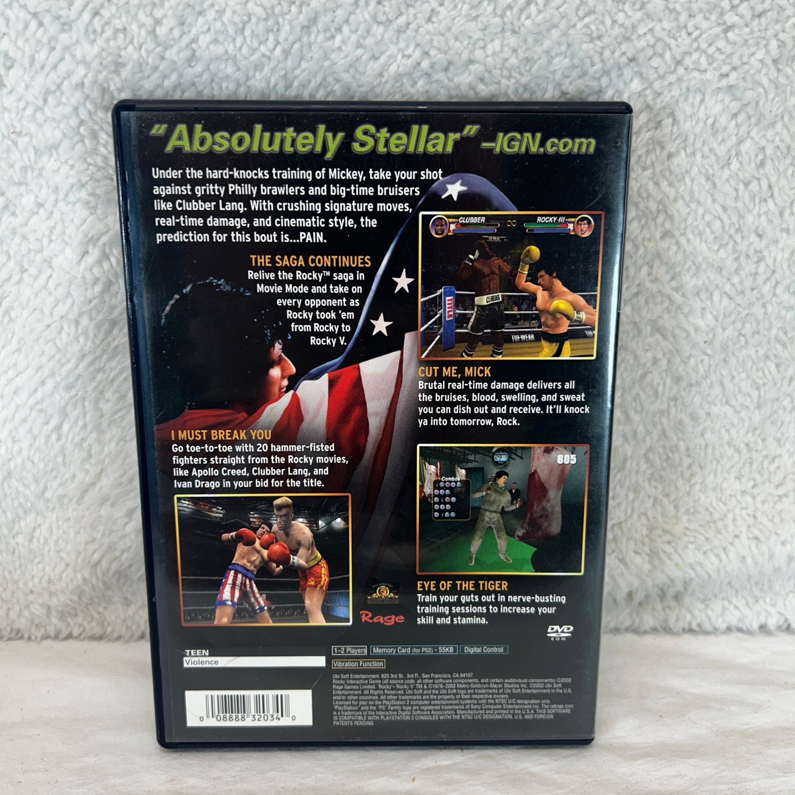 Rocky Sony PlayStation 2 PS2 2002 Boxing Game Ubi Soft CIB