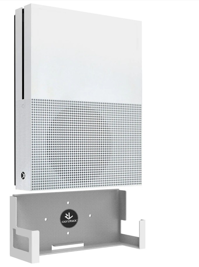 Wall Mount for Microsoft Xbox One S Console Hanger Mount WX-S White Monziteck