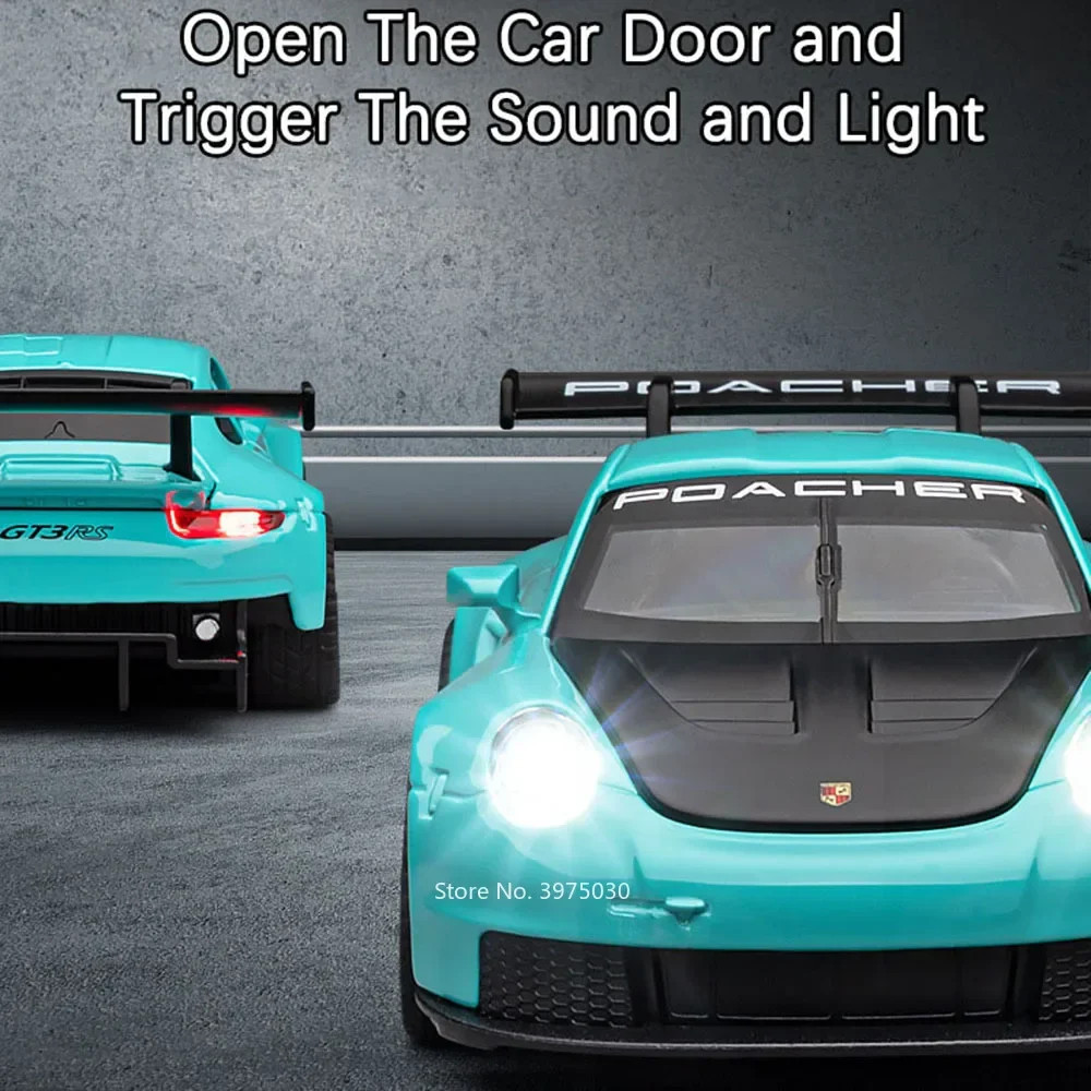 1:32 Alloy Diecast GT3 RS Toys Cars Models Wheel Pull Back 4 Doors Opened Superc