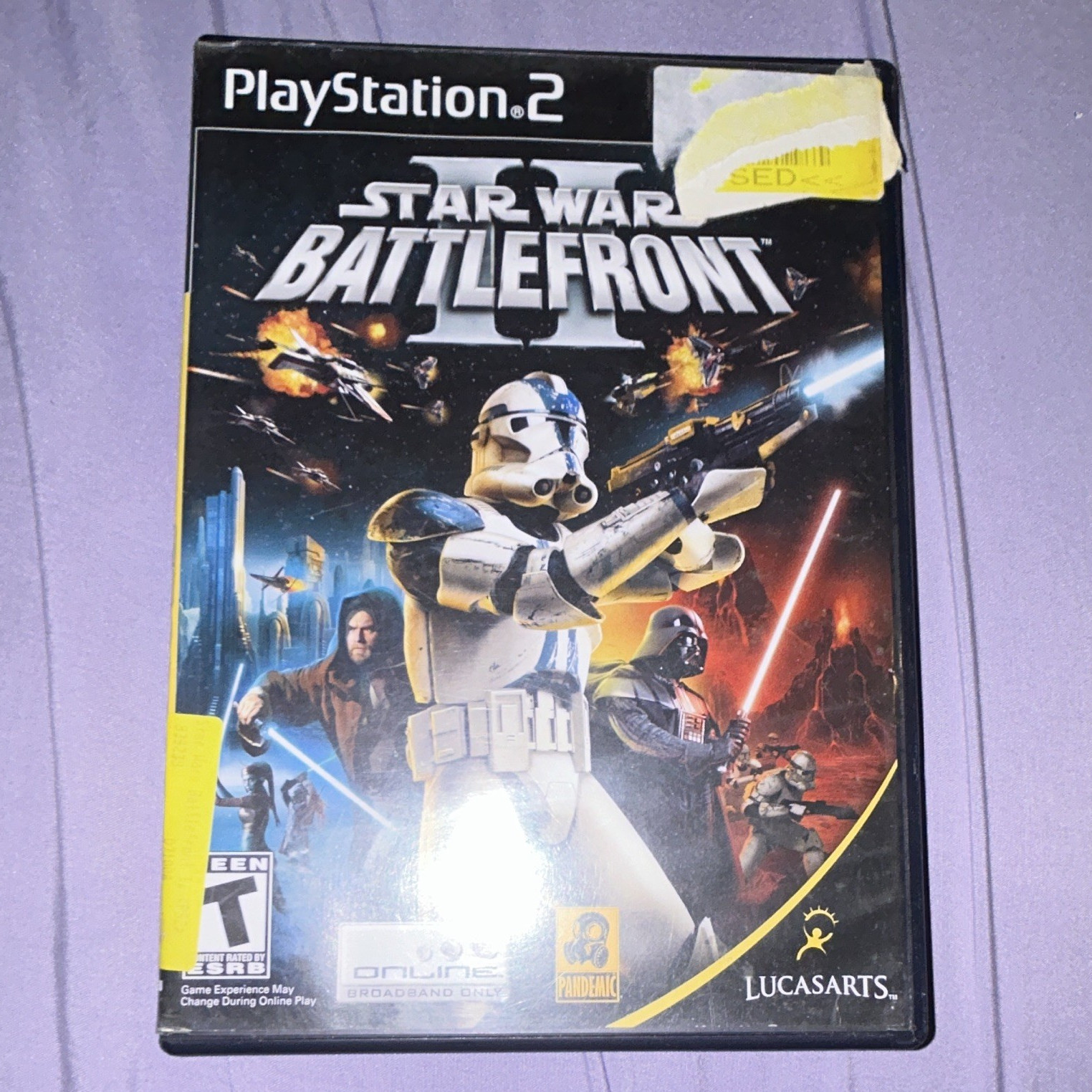LucasArts Star Wars Battlefront II Shooter T Teen PS2 Manual Included