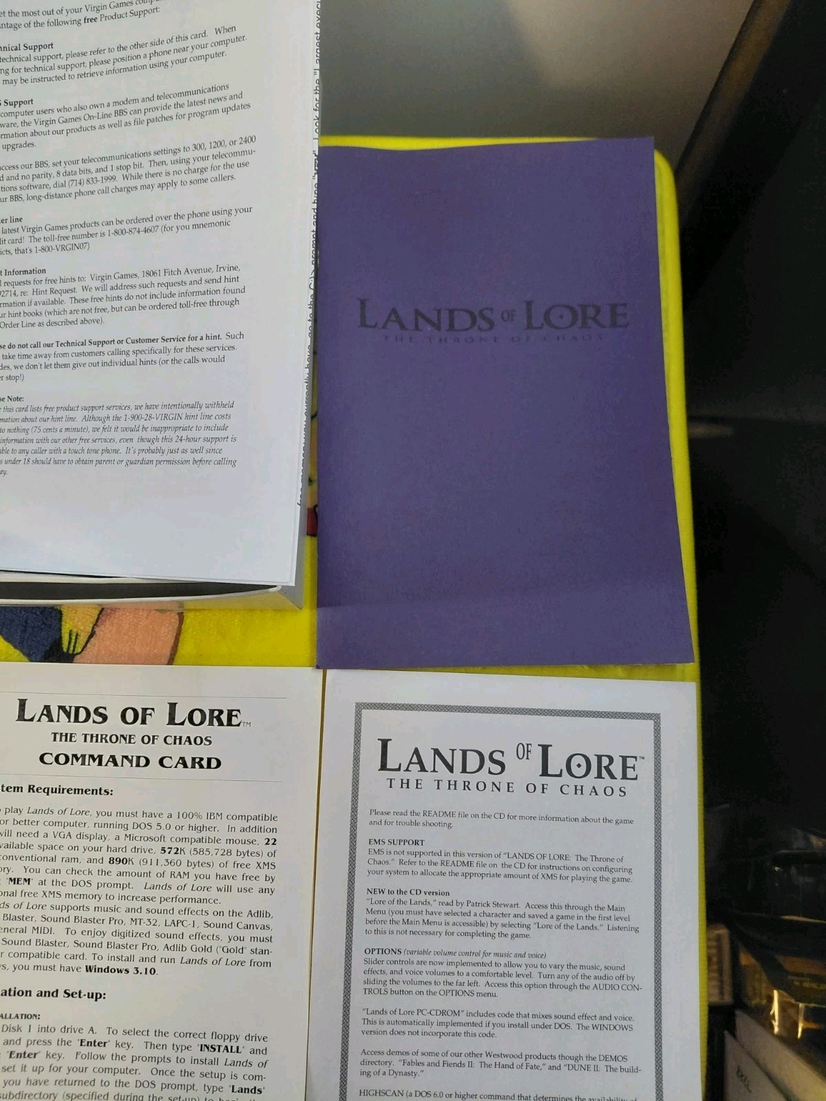 1994 Westwood Studios Lands of Lore Throne of Chaos PC CD-ROM – Big Box – CIB