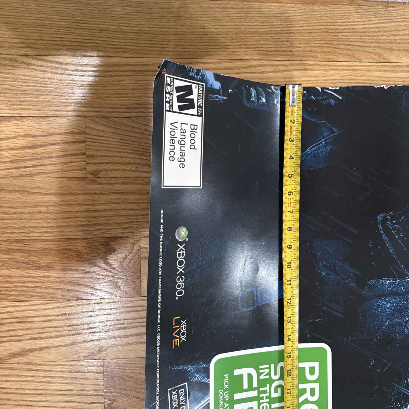 Halo 3 ODST GameStop Dual Sided Promotional Poster 33×48 – See Pics For Damage