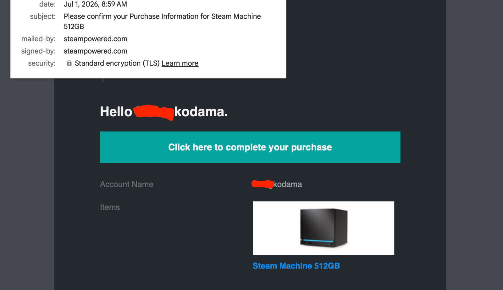 Valve Steam Machine 512GB – CONFIRMED ORDER