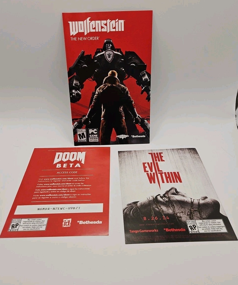 Wolfenstein The New Order – PC DVD – COMPLETE FREE SHIPPING