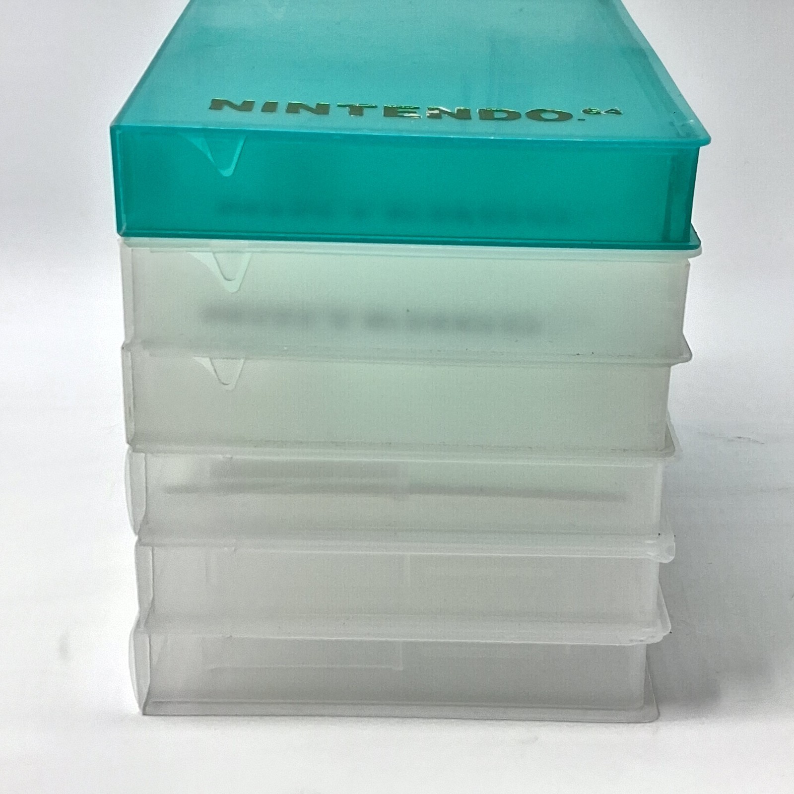 Nintendo 64 N64 Hard Plastic Clamshell Cases 3 OEM Green & Clear Lot Of 6
