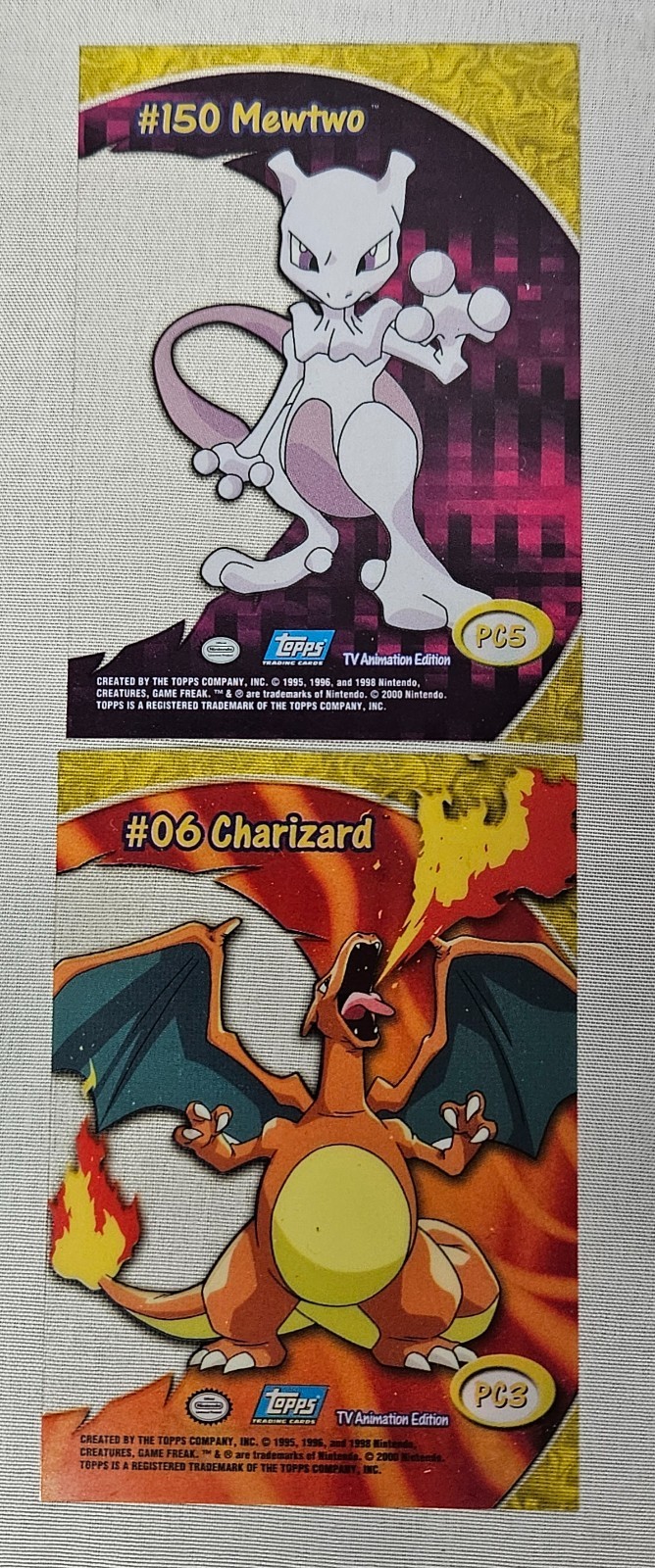 8x Topps Pokemon TV Animation Clear Chase Cards SEE PHOTOS