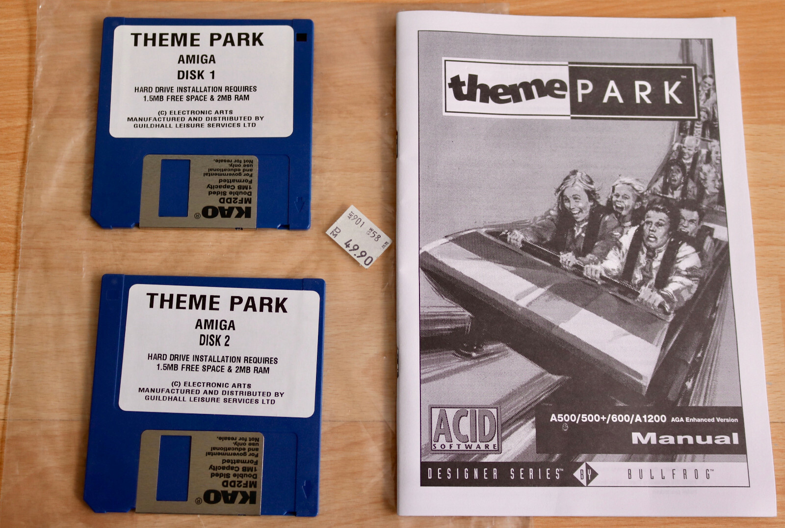 Theme Park – Amiga/Commodore Game without Original Packaging