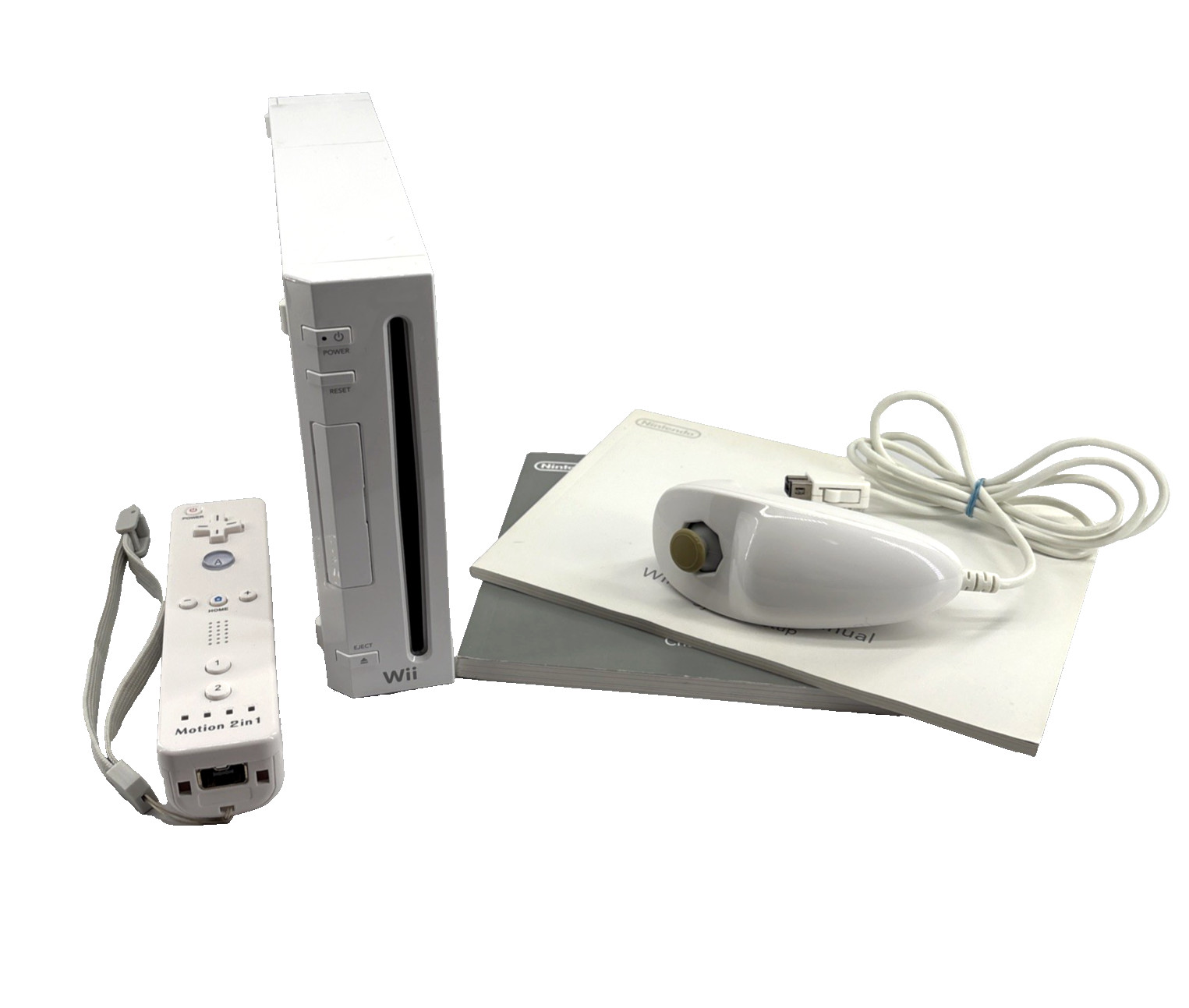 Nintendo Wii Console RVL-001 Bundle + Wii Remote & Wii Nunchuck