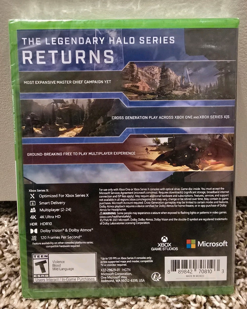 Halo Infinite Xbox Series X Xbox One Shooter 4K Multiplayer T-Rated Microsoft