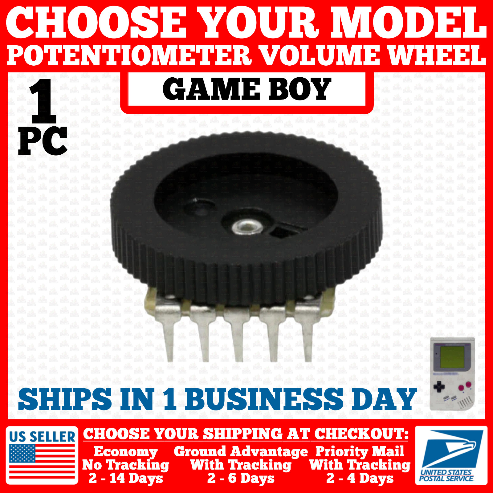 NEW Game Boy/Advance/Color/GB/GBA/GBC/GBP Replacement Volume Wheel Potentiometer