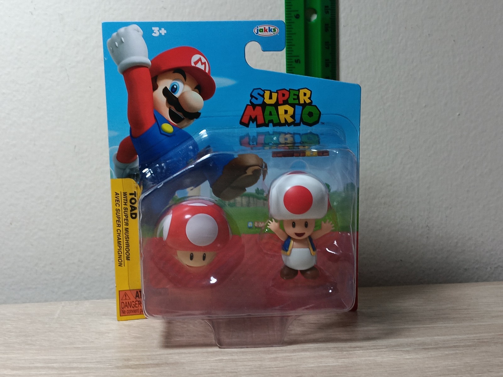*FREE SHIP* 2.5″ TOAD + MUSHROOM Super Mario Figure World of Nintendo Jakks