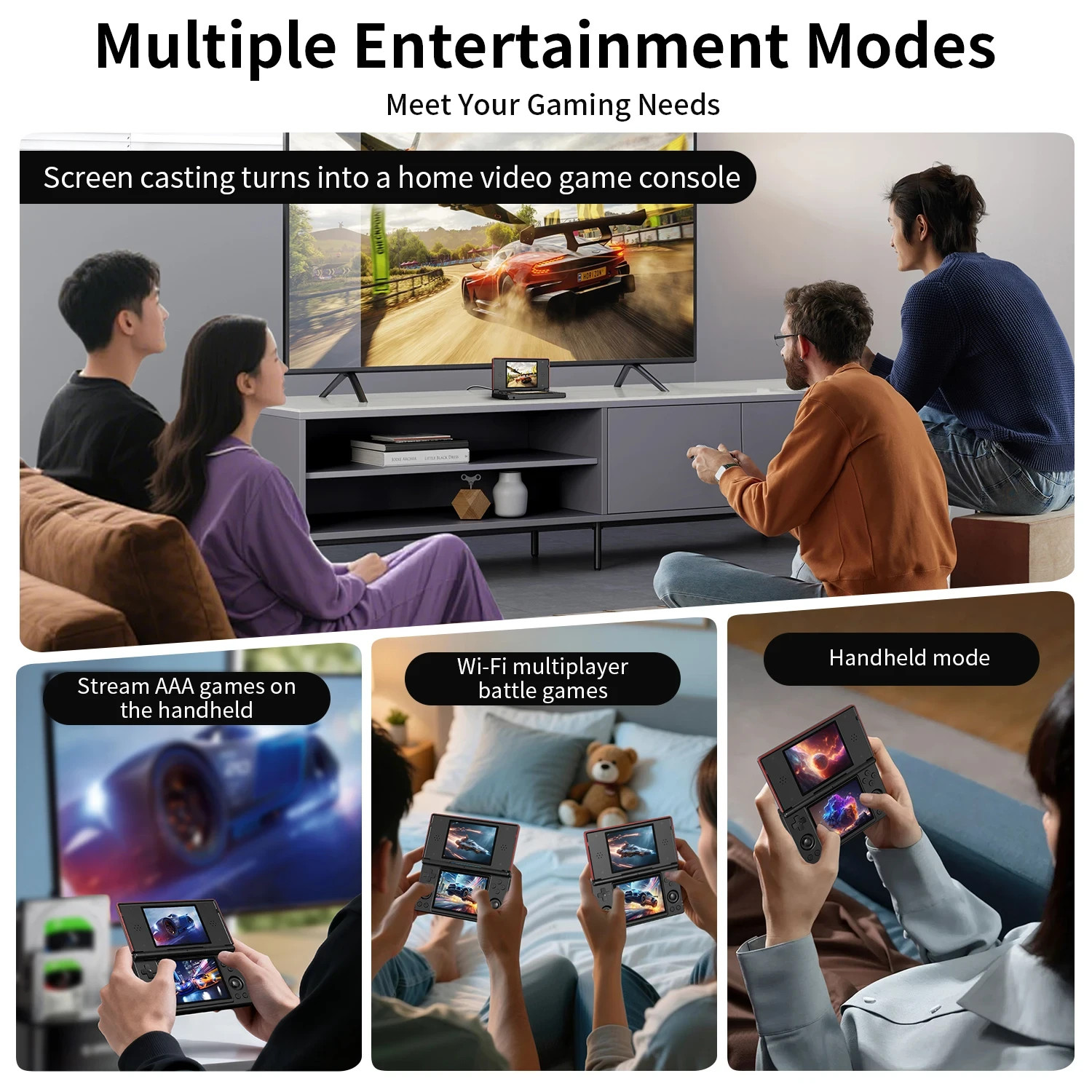 RG DS Foldable Handheld Game Console RK3568 Anbernic RG DS Android 14 System Two
