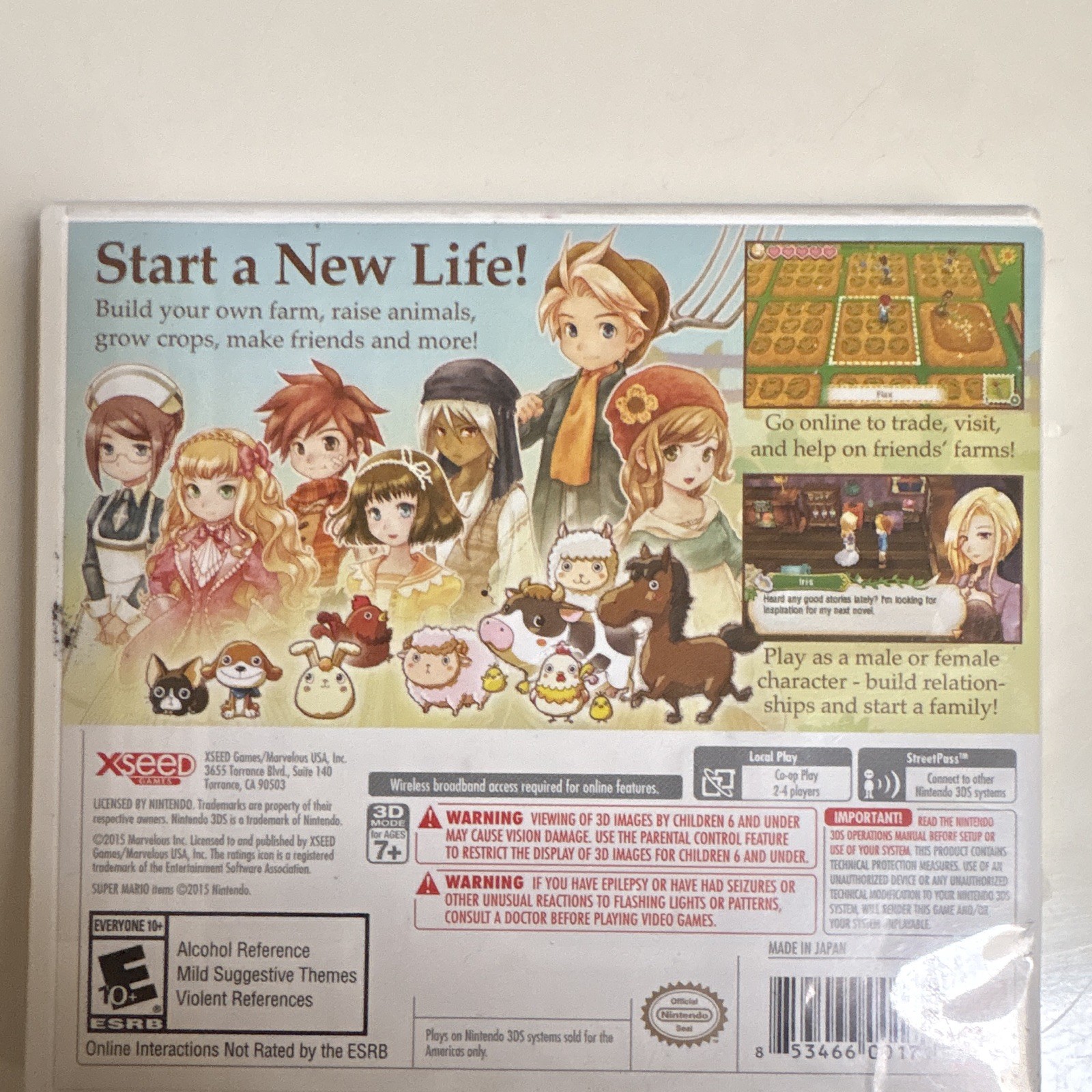 XSEED Games Story of Seasons Nintendo 3DS – E10+ NTSC-U/C Manual Included Tested
