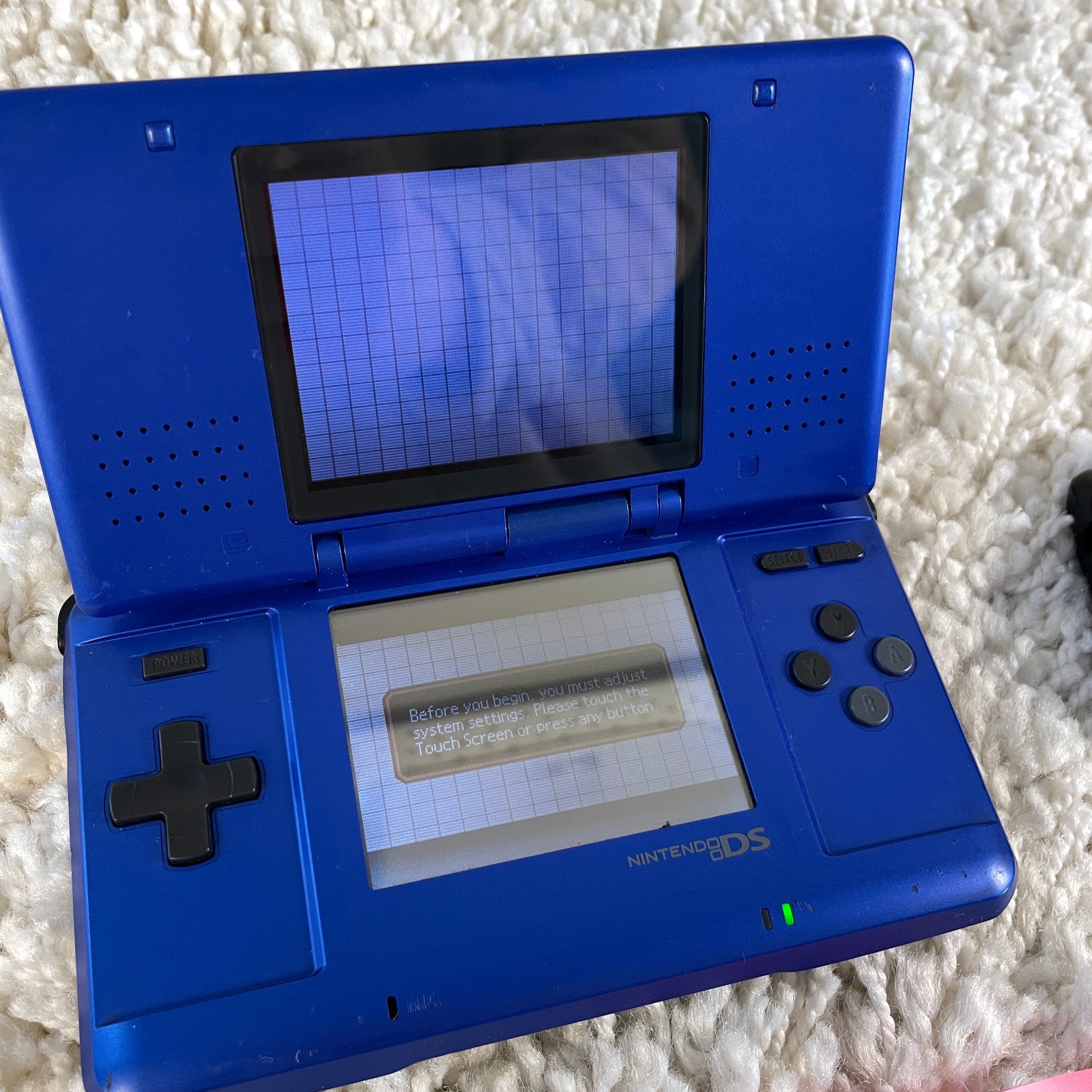 Nintendo DS Original NTR-001 Cobalt Blue Handheld Console System READ