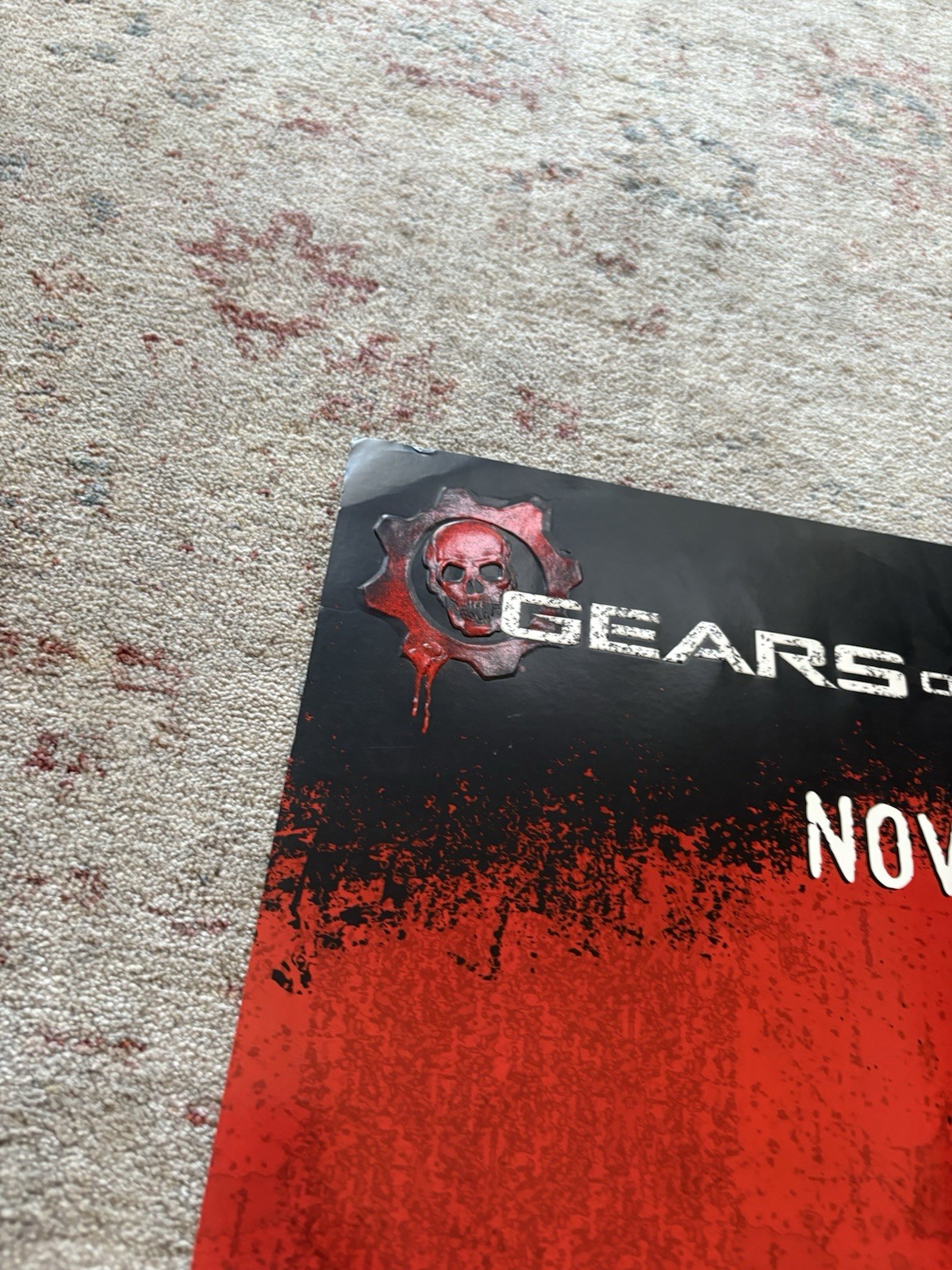Gears of War 2 Xbox 360 Promo Launch Poster 22″x28″ 2008 Microsoft Rare XB360